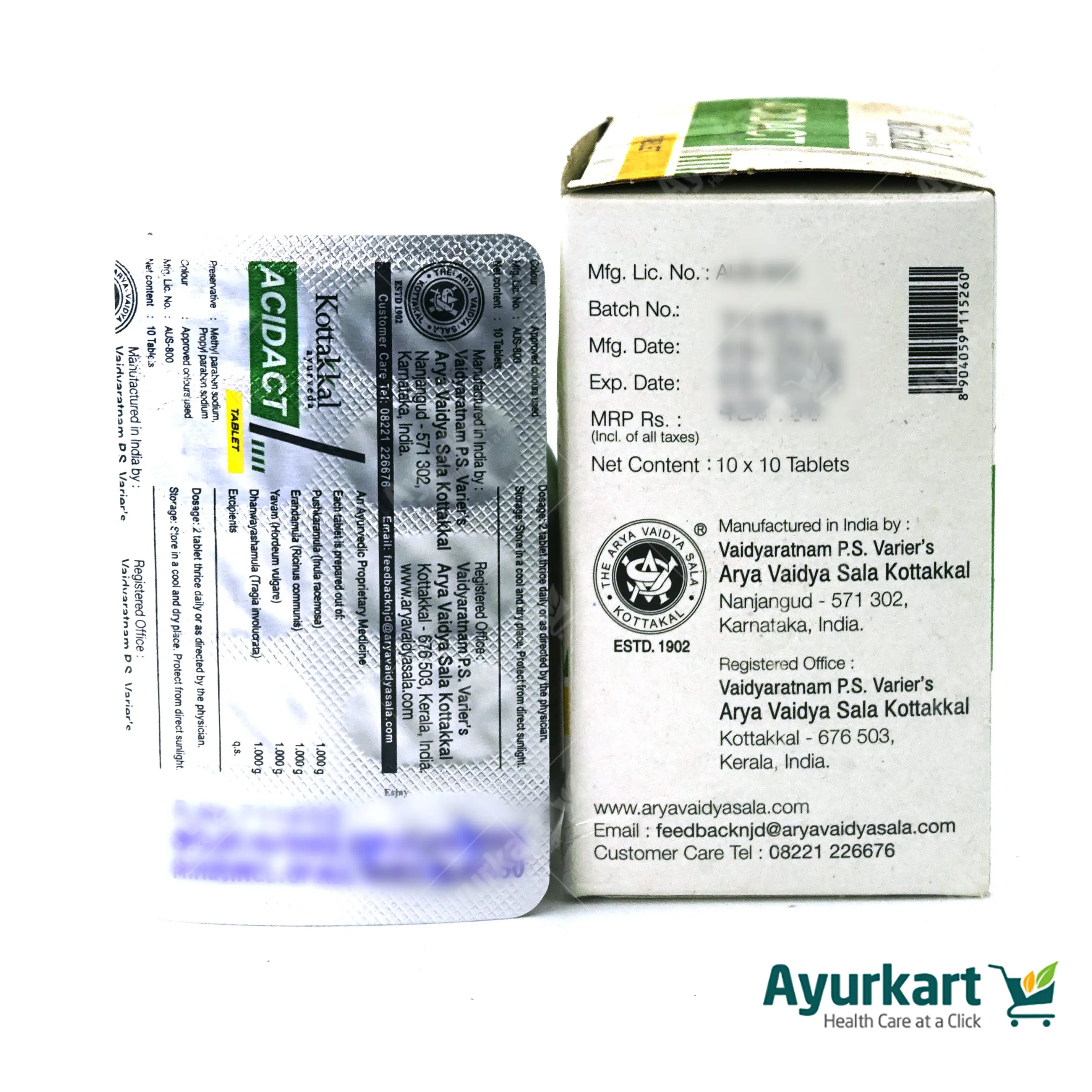 Acidact Tablet - Kottakkal - 100Nos - Image 3