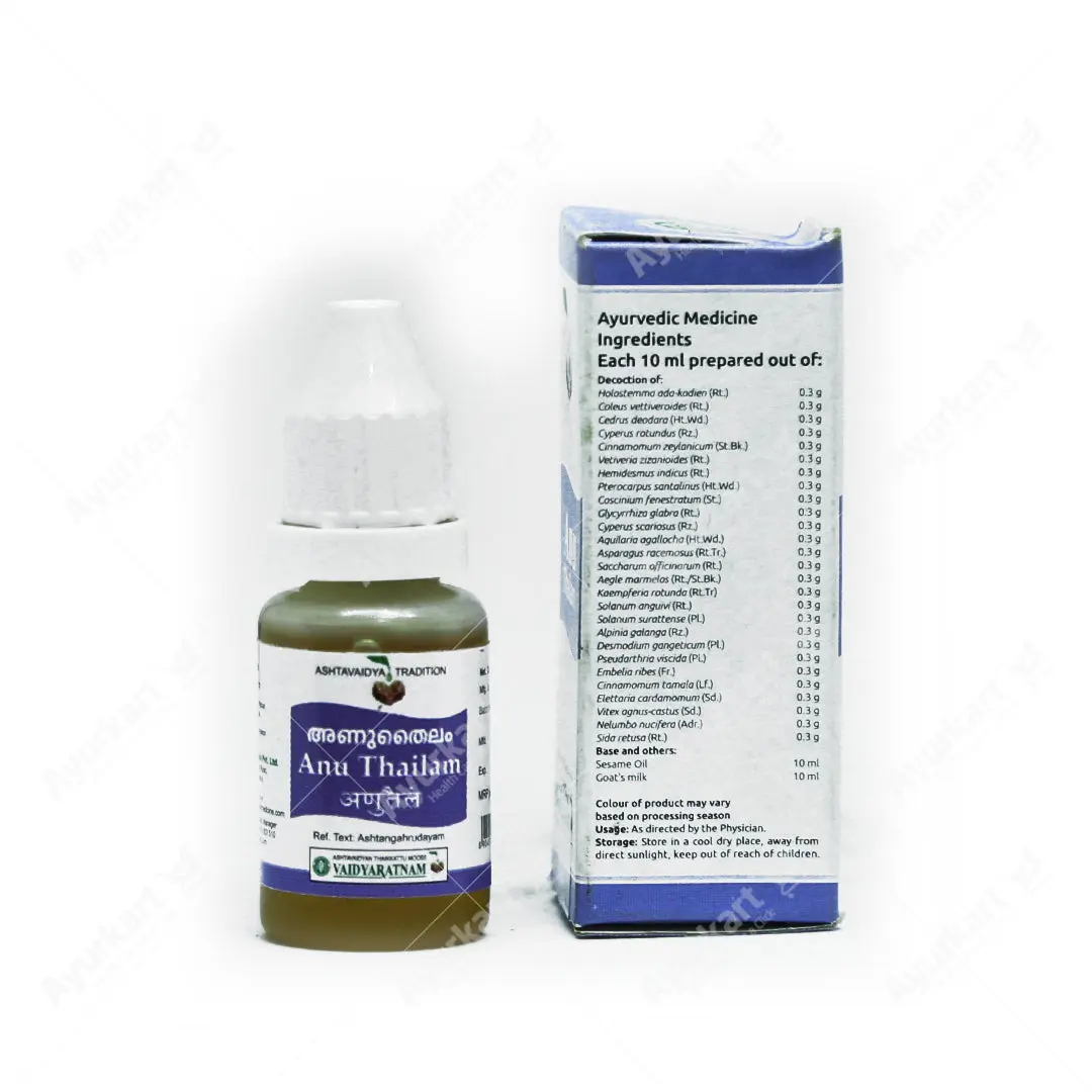 ANU THAILAM - 10ML - VAIDYARATNAM - Image 3