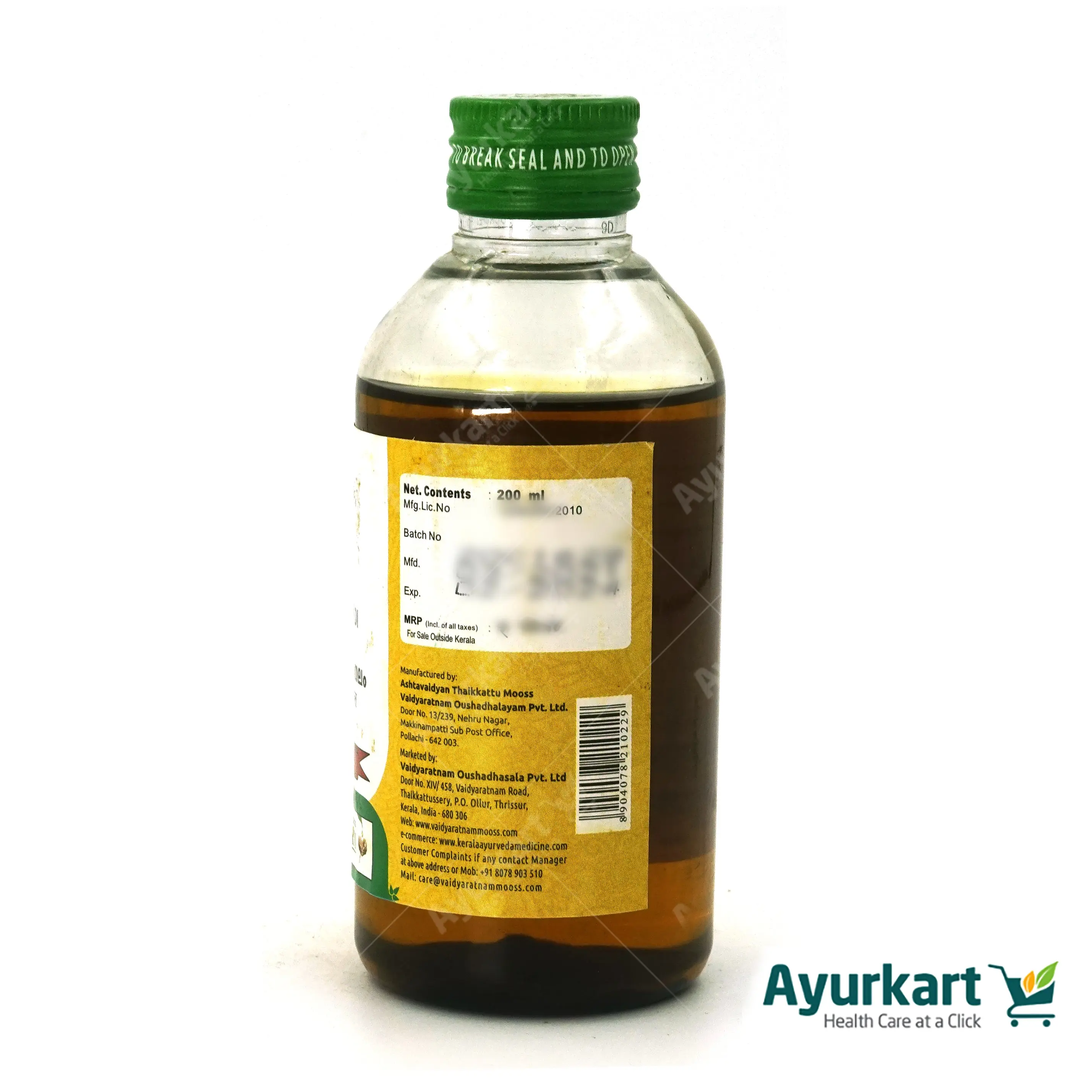 Asanavilwadi Thailam - 200ML - Vaidyaratnam - Image 5