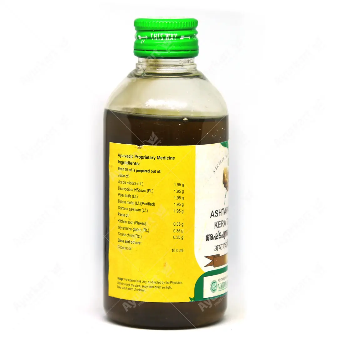 Ashtapathradi Kera Thailam - 200ML - Vaidyaratnam - Image 2