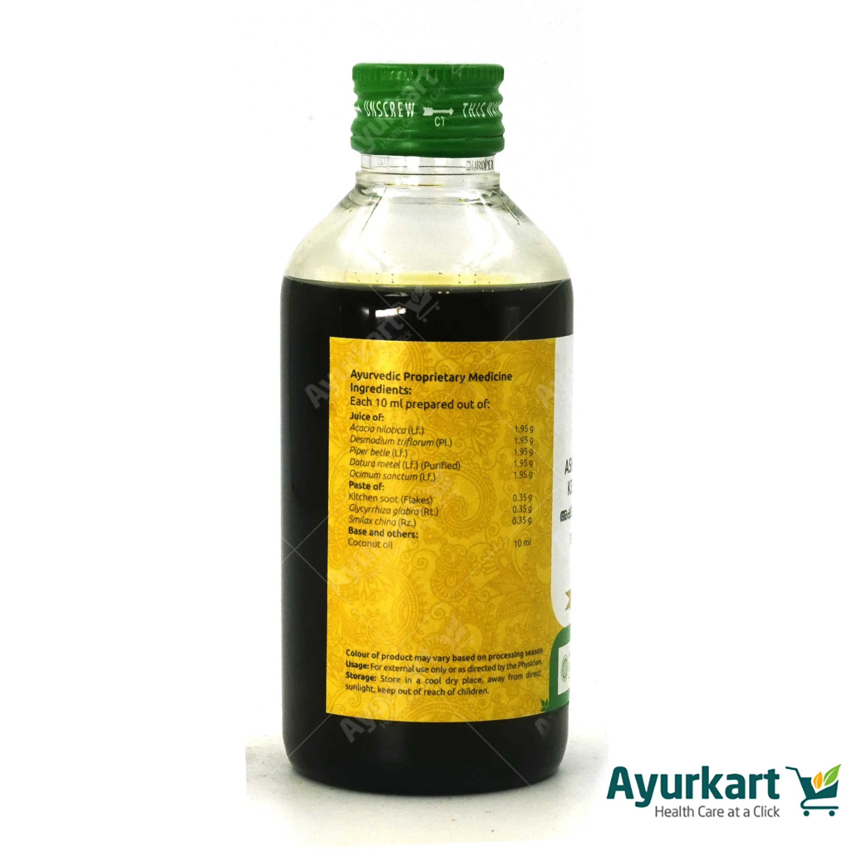 Ashtapathradi Kera Thailam - 200ML - Vaidyaratnam - Image 4
