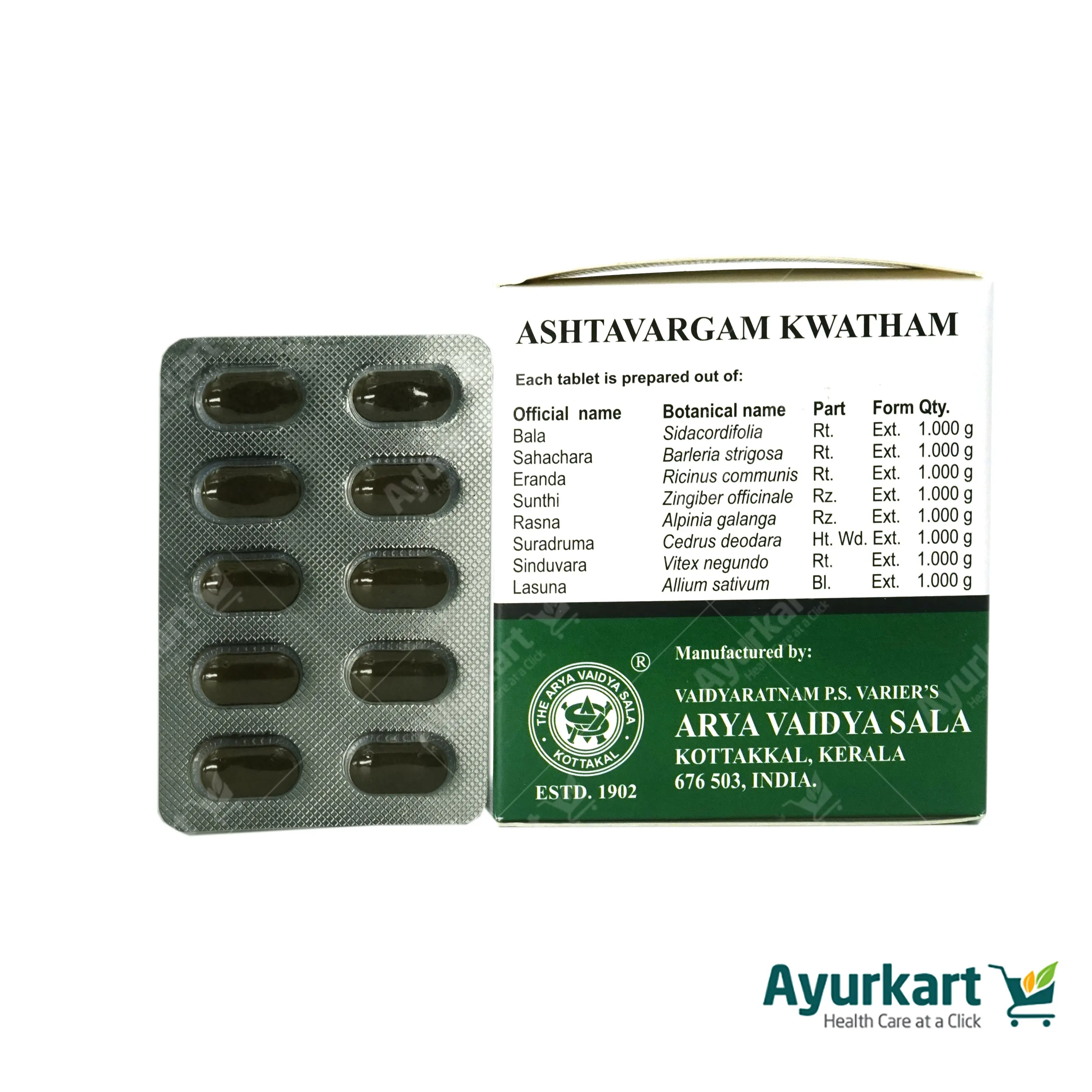 Ashtavargam Kwatham (Tablet) - 100Nos - Kottakkal Ayurveda - Image 3