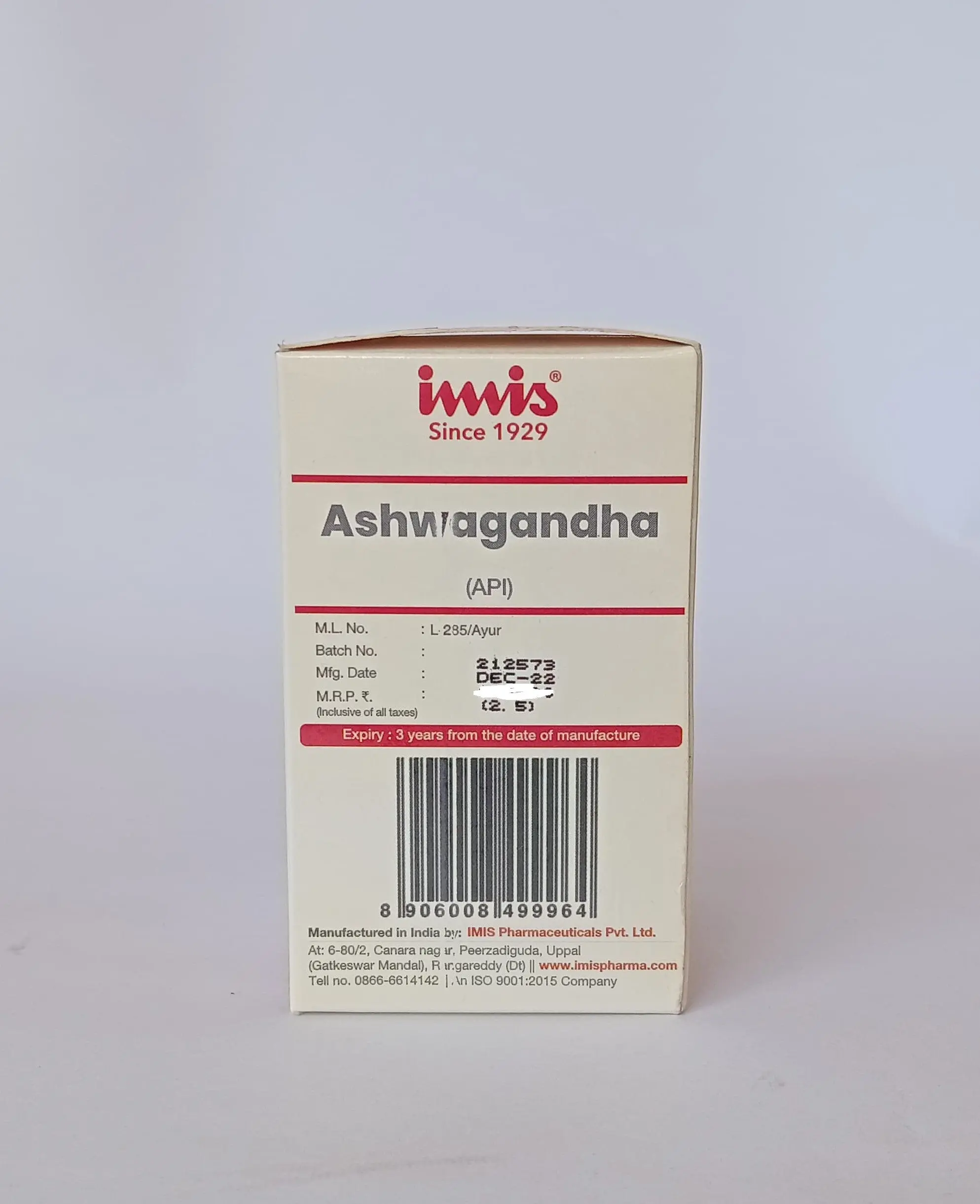 ASHWAGHANDHA - TAB - 60'S - IMIS - Image 3