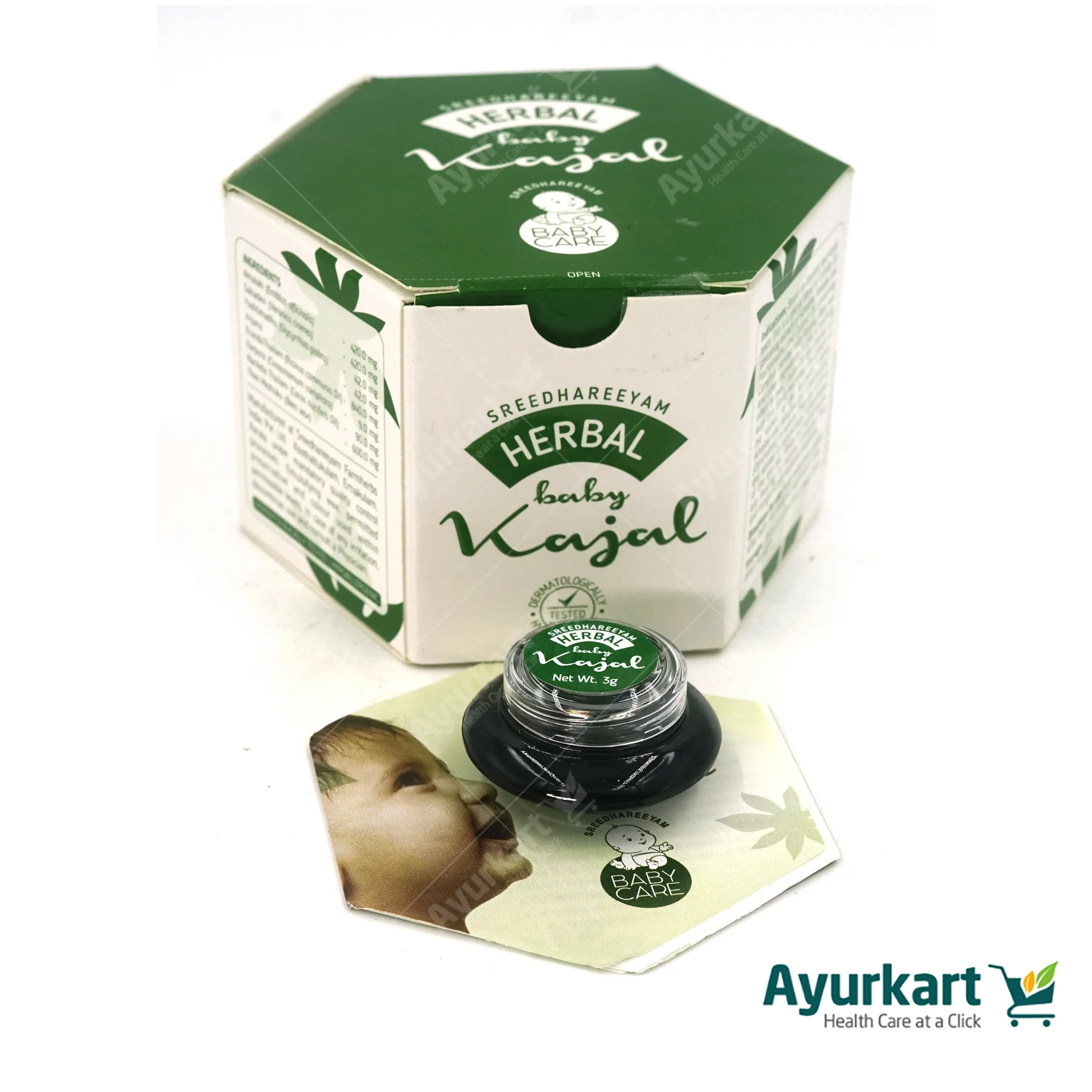 Ayurveda Herbal Kajal - Sreedhareeyam-3gm - Image 2