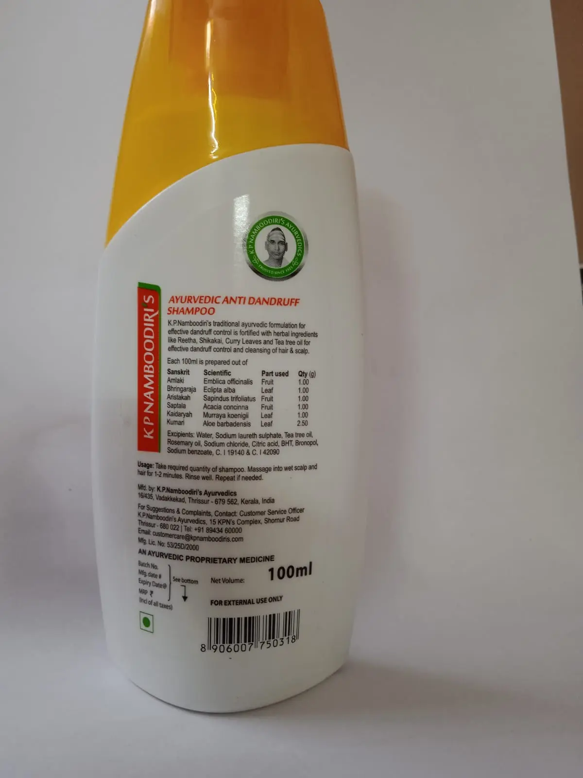 Ayurvedic Anti Dandruff Shampoo - KP Namboodiri's - Image 4