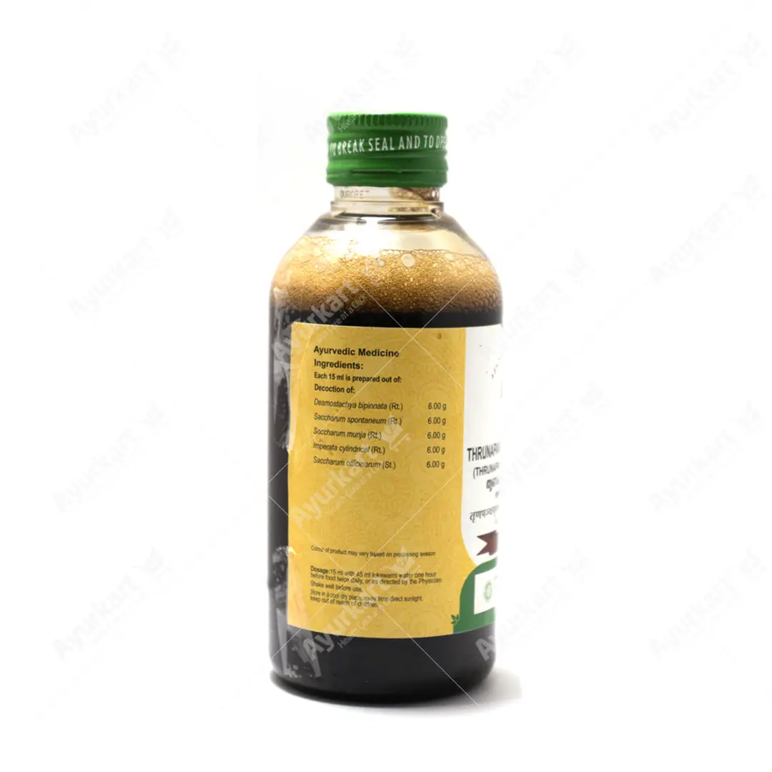 Thrunapanchamooladi Kashayam (Thrunapanchamoolam Kashayam) - 200ML - Vaidyaratnam - Image 2