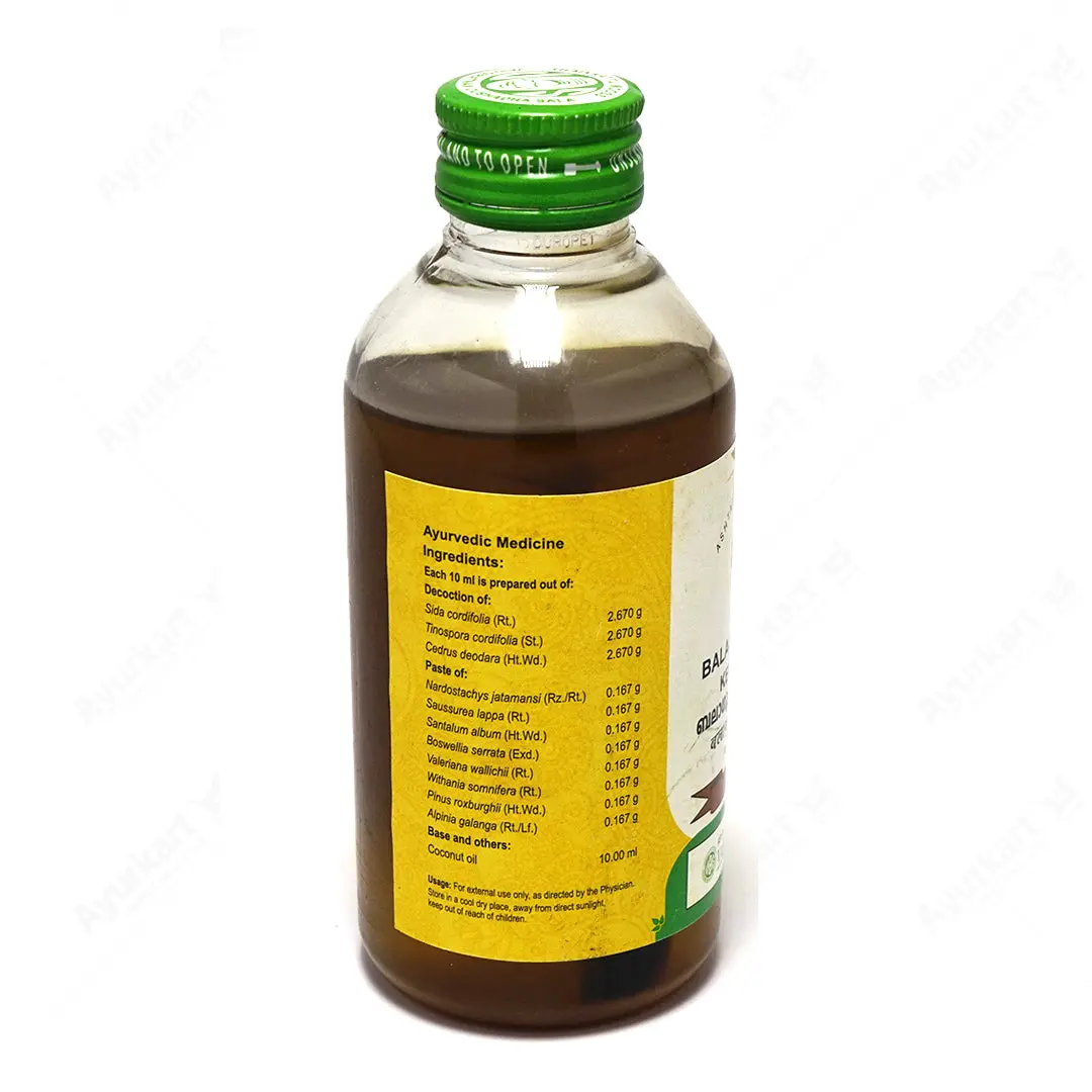 Balaguloochyadi Kera Thailam - Vaidyaratnam - 200ML - Image 2