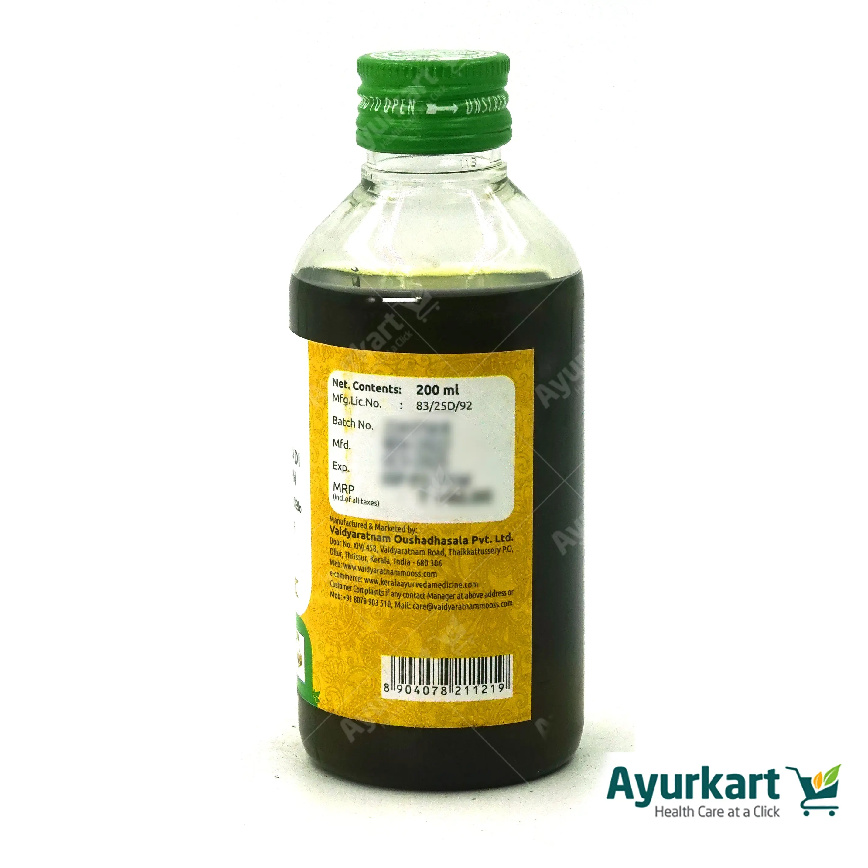 Bhujagalathadi Kera Thailam - 200ML - Vaidyaratnam - Image 4