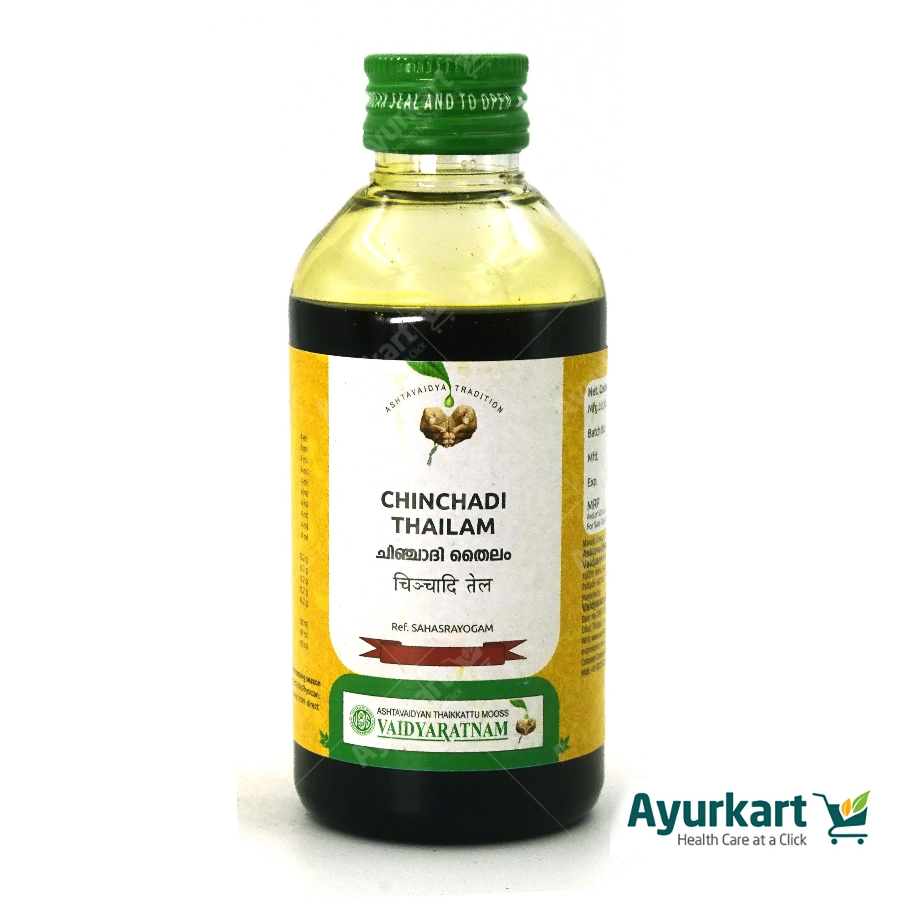 Chinchadi Thailam - 200ML - Vaidyaratnam - Image 3