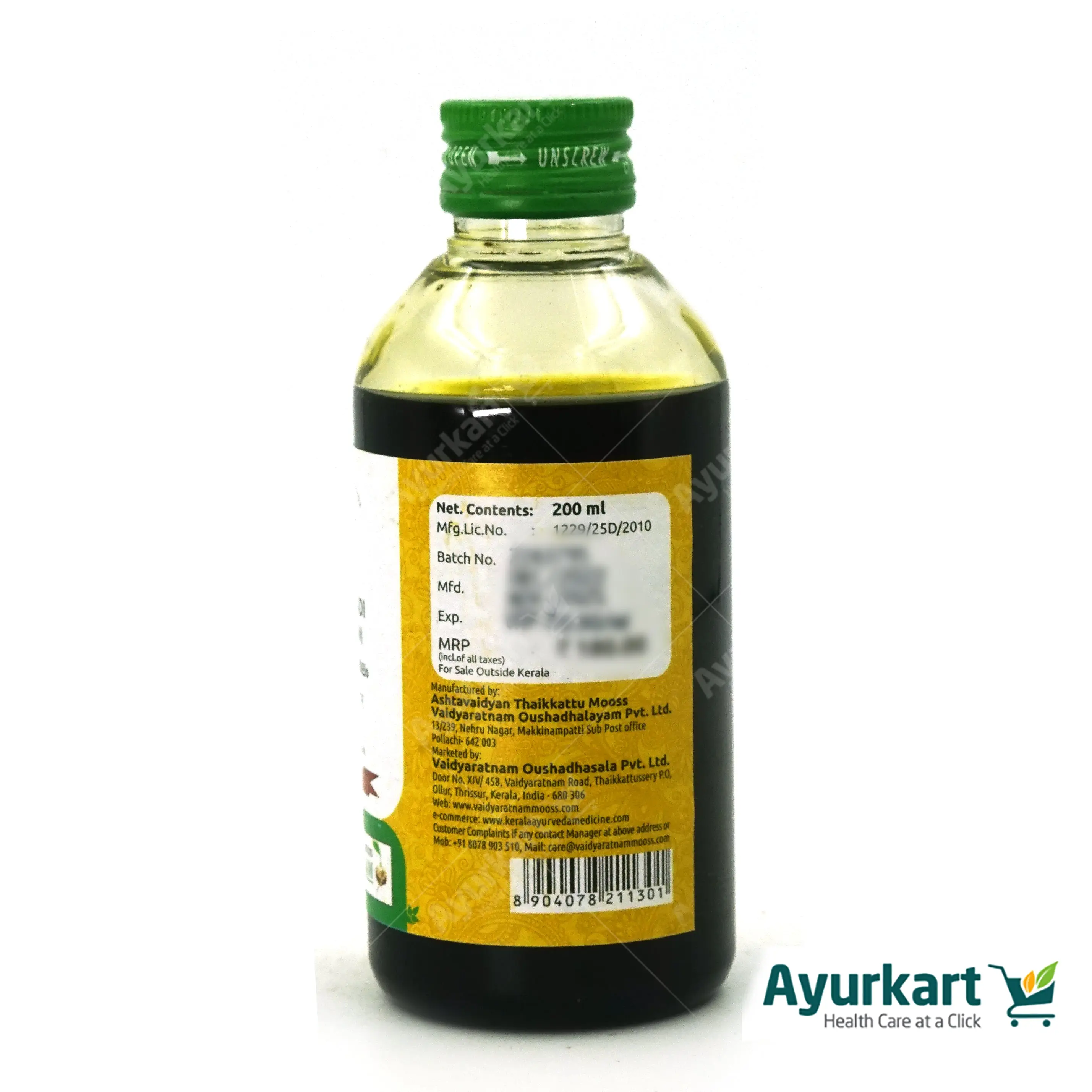 Chinchadi Thailam - 200ML - Vaidyaratnam - Image 5