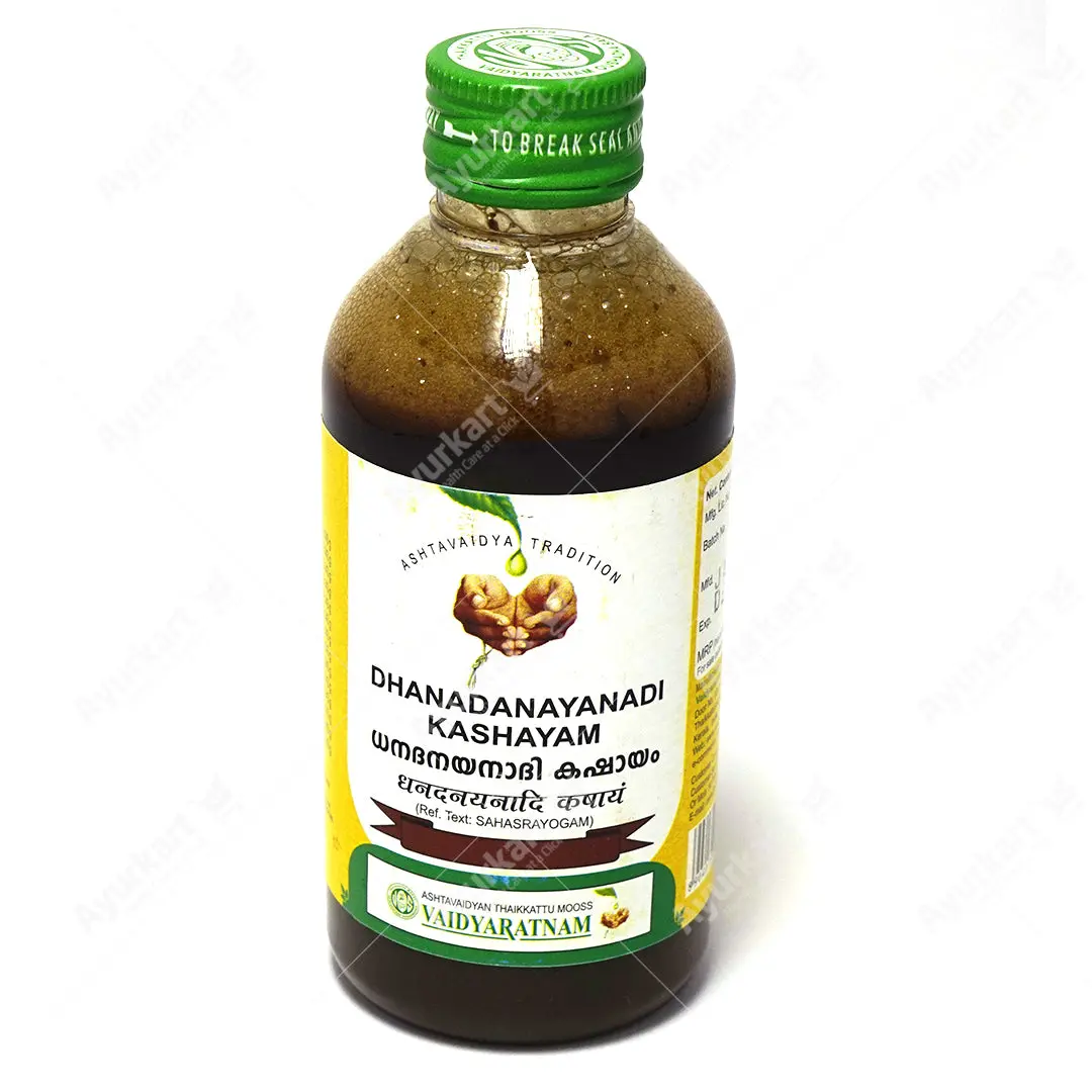 Dhanadanayanadi Kashayam - 200ML - Vaidyaratnam - Image 3
