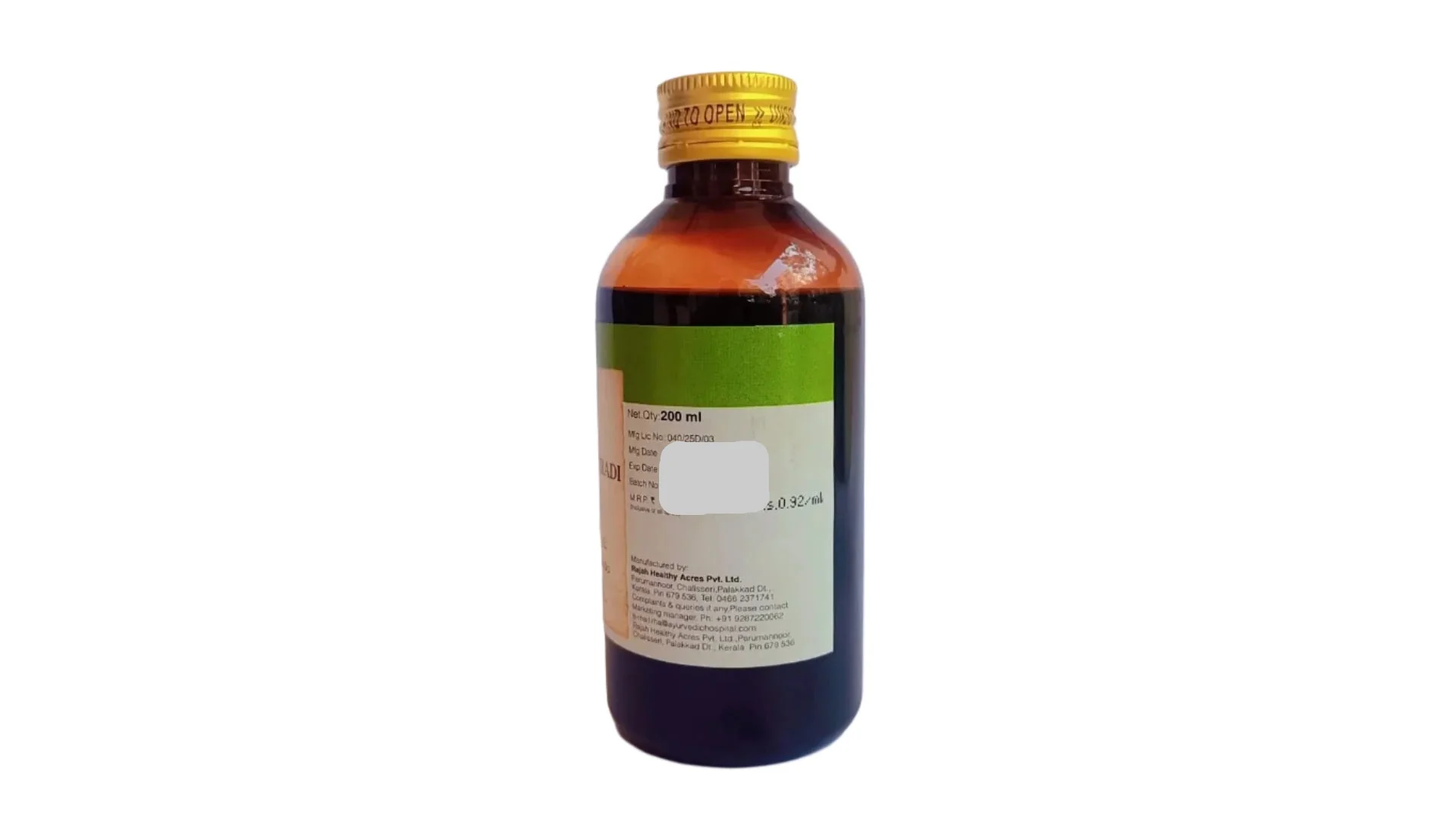 Dhurdhoorapathradi Keram - 200ML - Rajah Ayurveda - Image 2