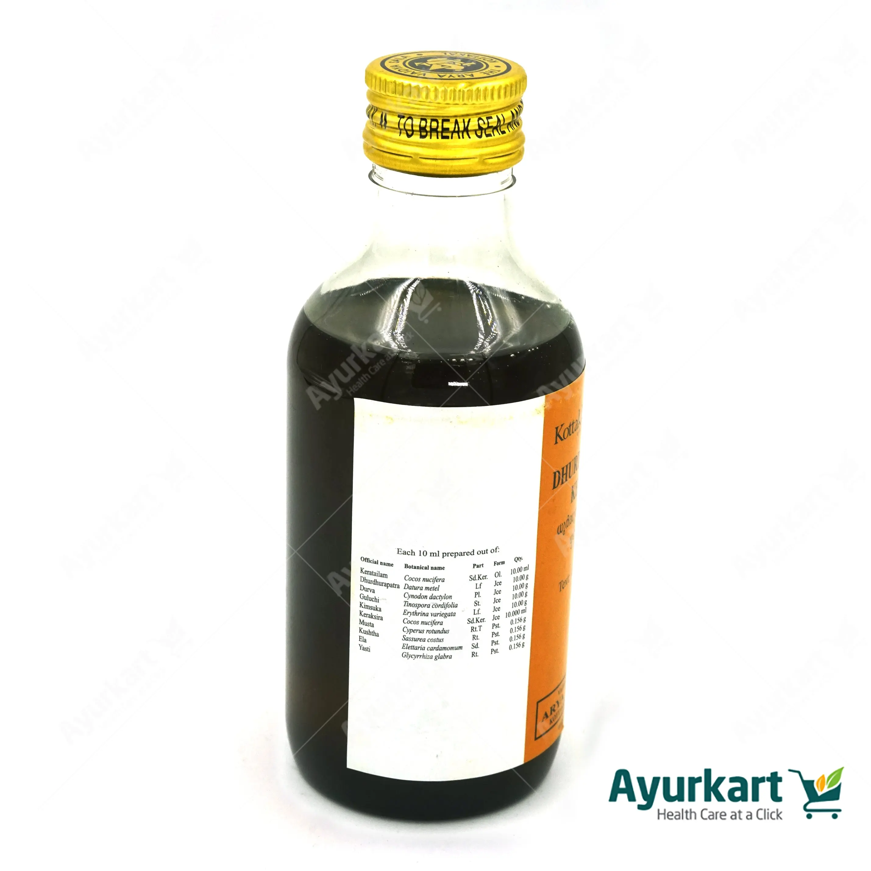 Dhurdhurapatradi Kera Tailam - 200ML- Kottakkal - Image 3
