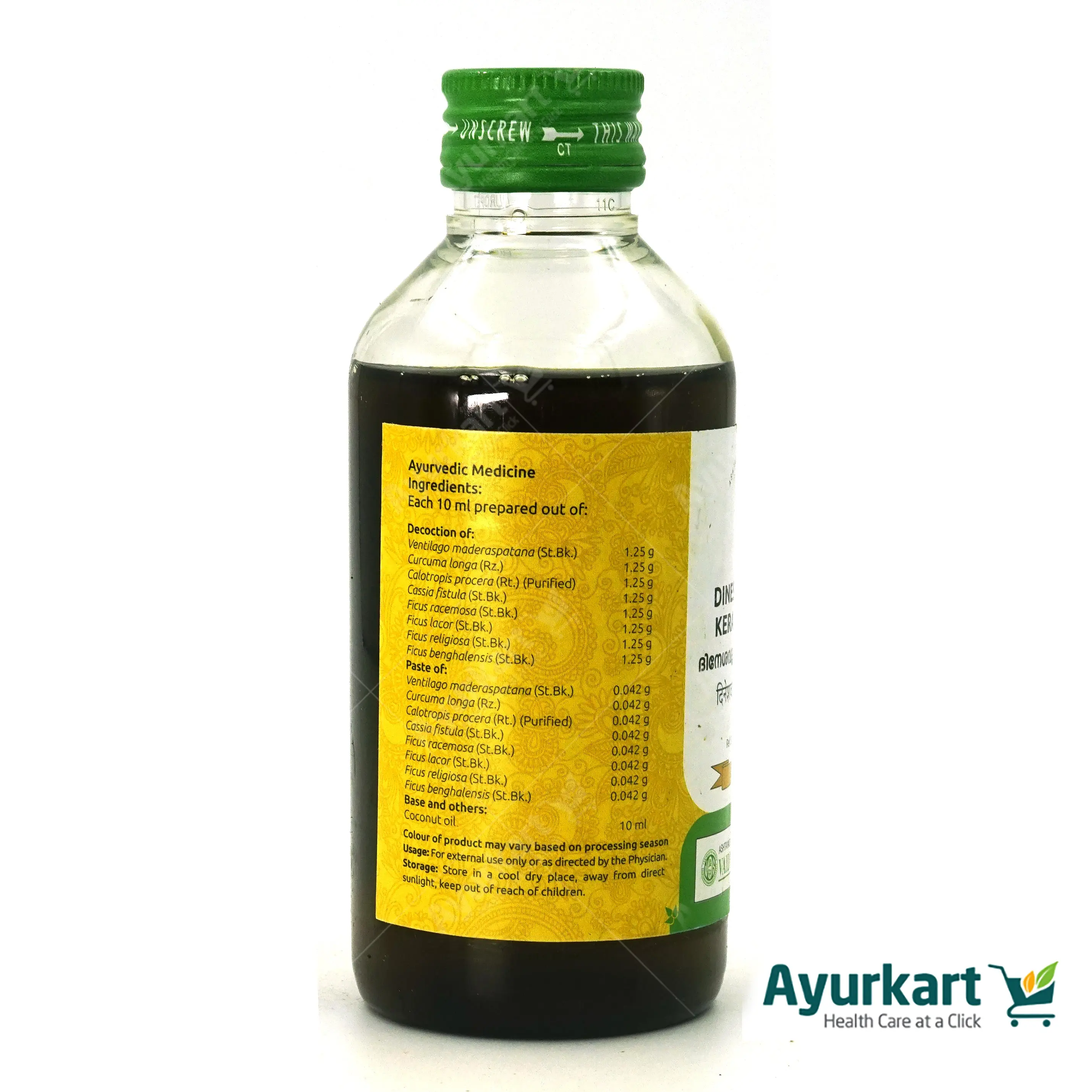Dinesavalyadi Kera Thailam - 200ML - Vaidyaratnam - Image 4
