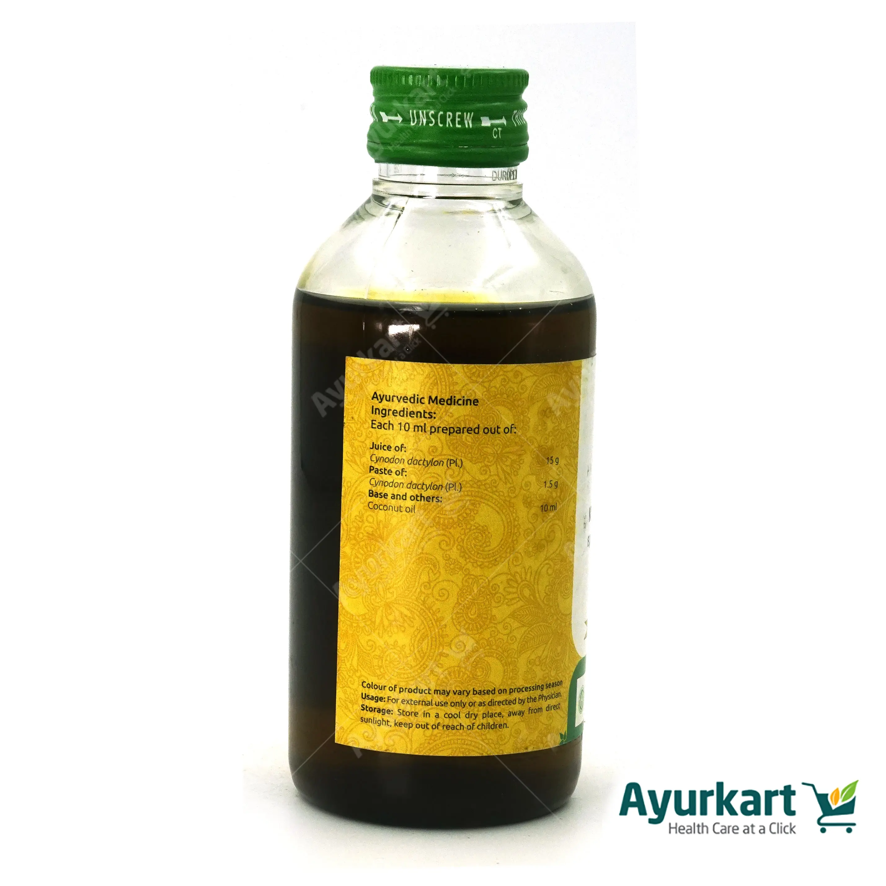Durvadi Kera Thailam - 200ML - Vaidyaratnam - Image 4