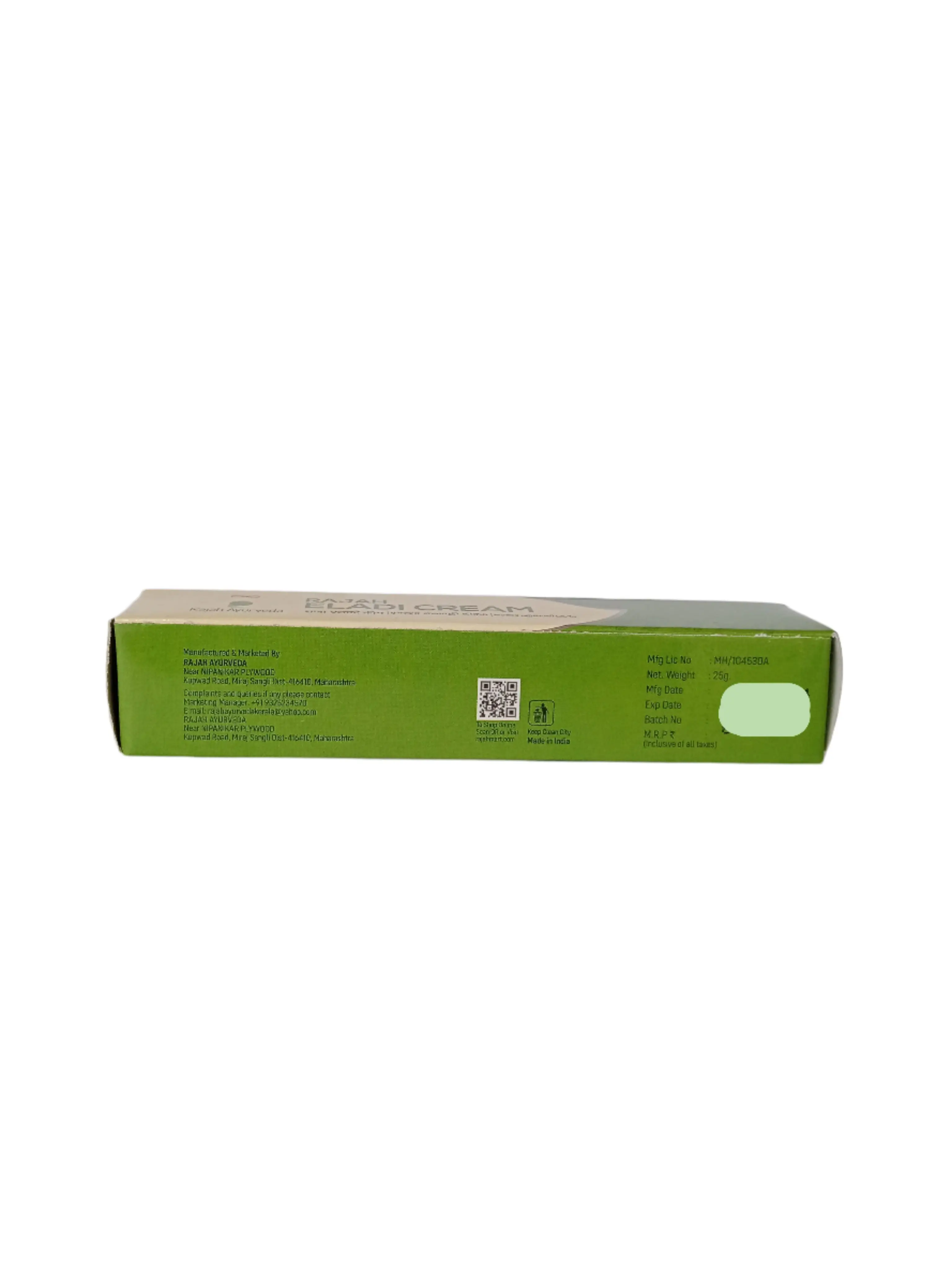 Eladi Cream - 25gm - Rajah Ayurveda - Image 3