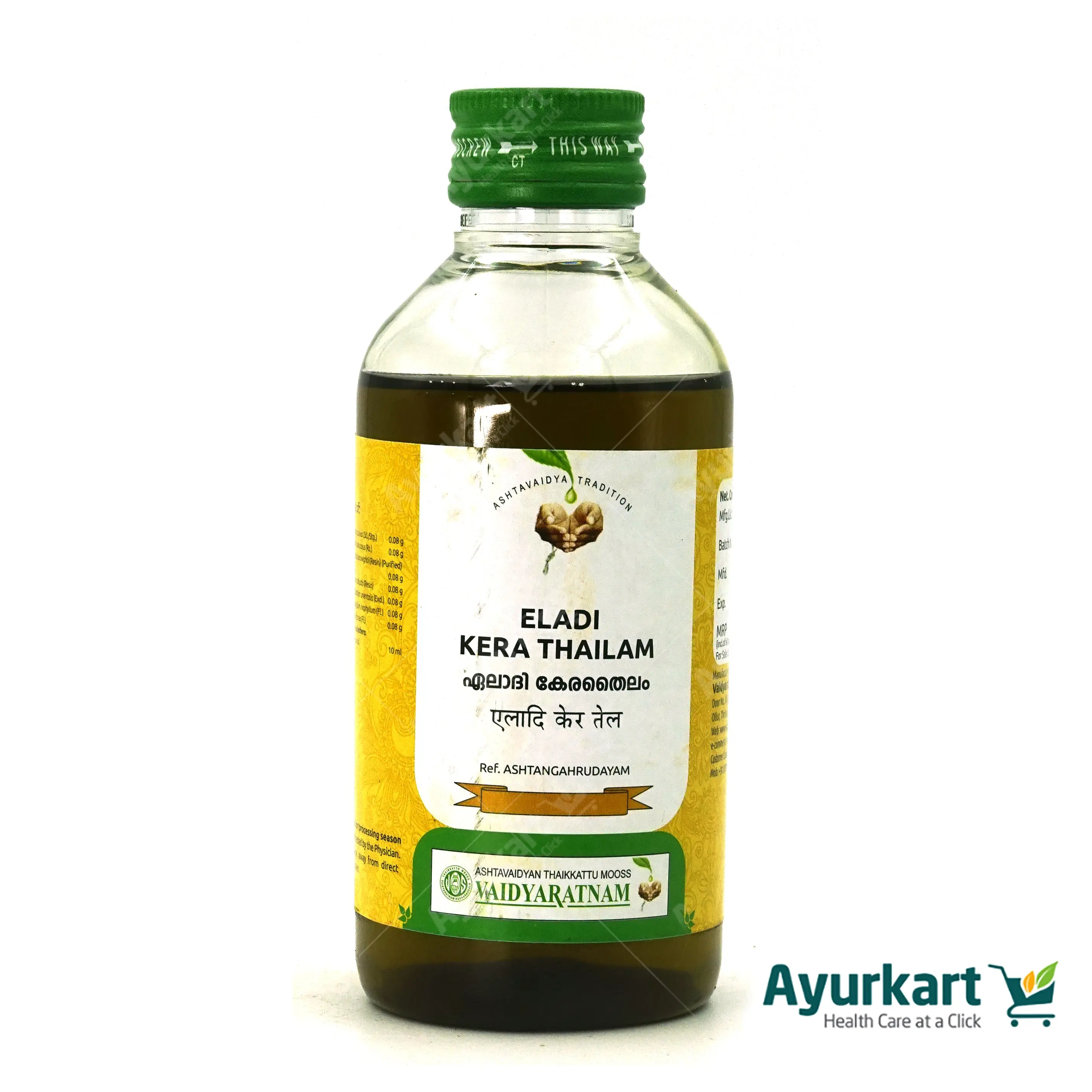 Eladi Kera Thailam - 200ML - Vaidyaratnam - Image 3