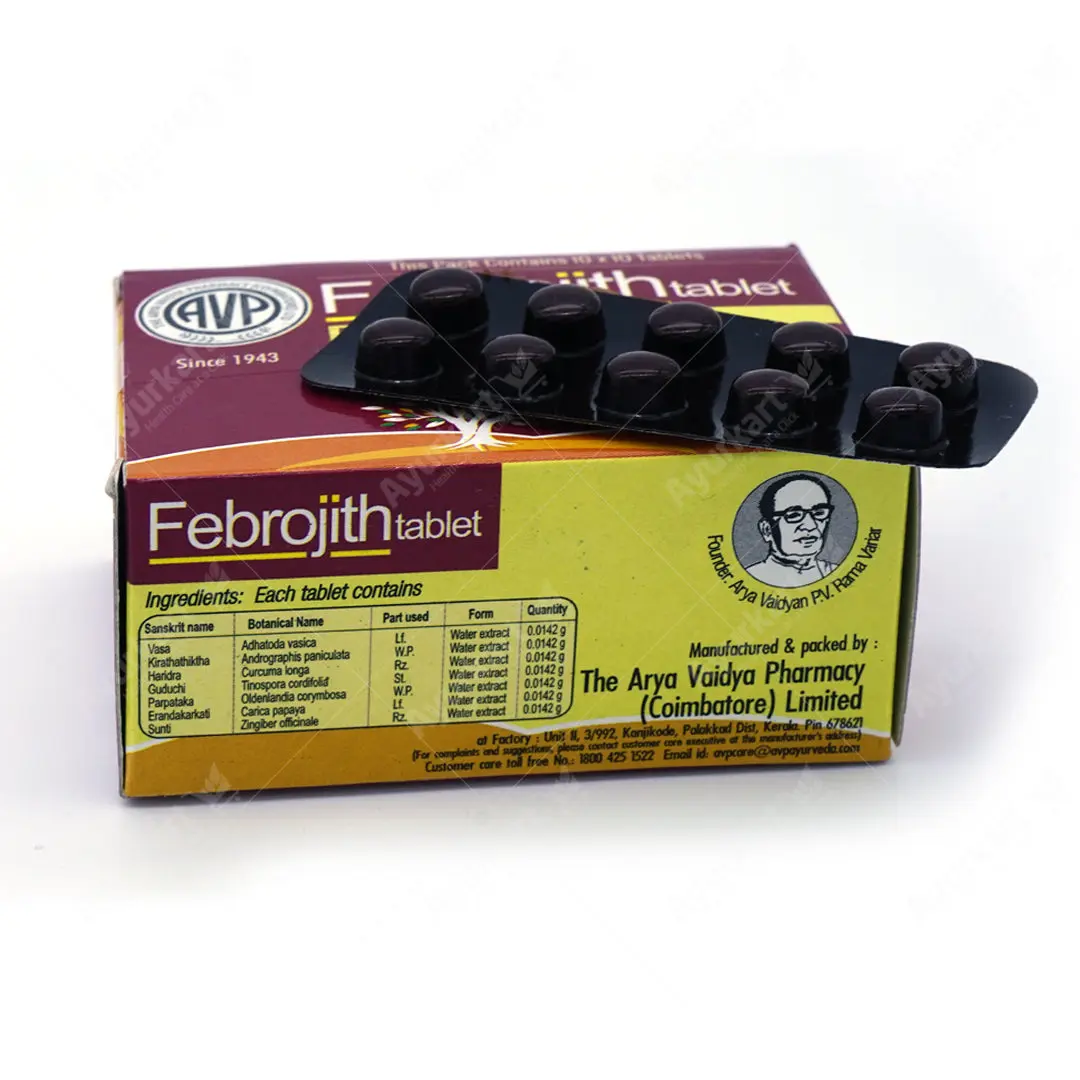 Febrojith Tablets - 100 Nos  - AVP Ayurveda - Image 2