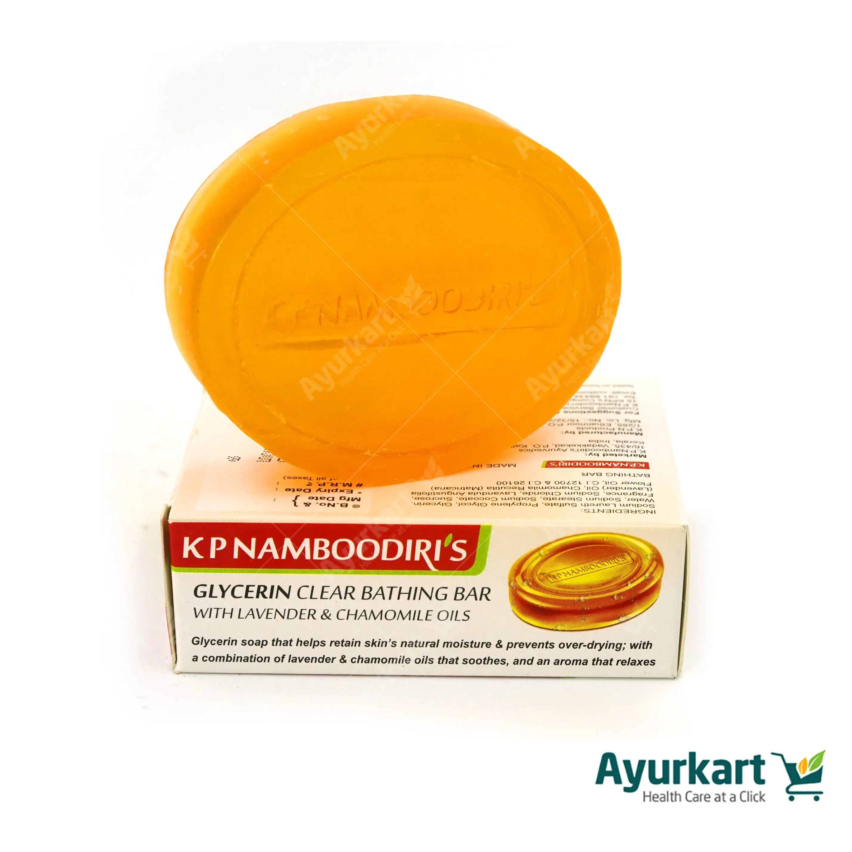 Glycerine Clear Bathing Bar - KP Namboodiri's - Image 3