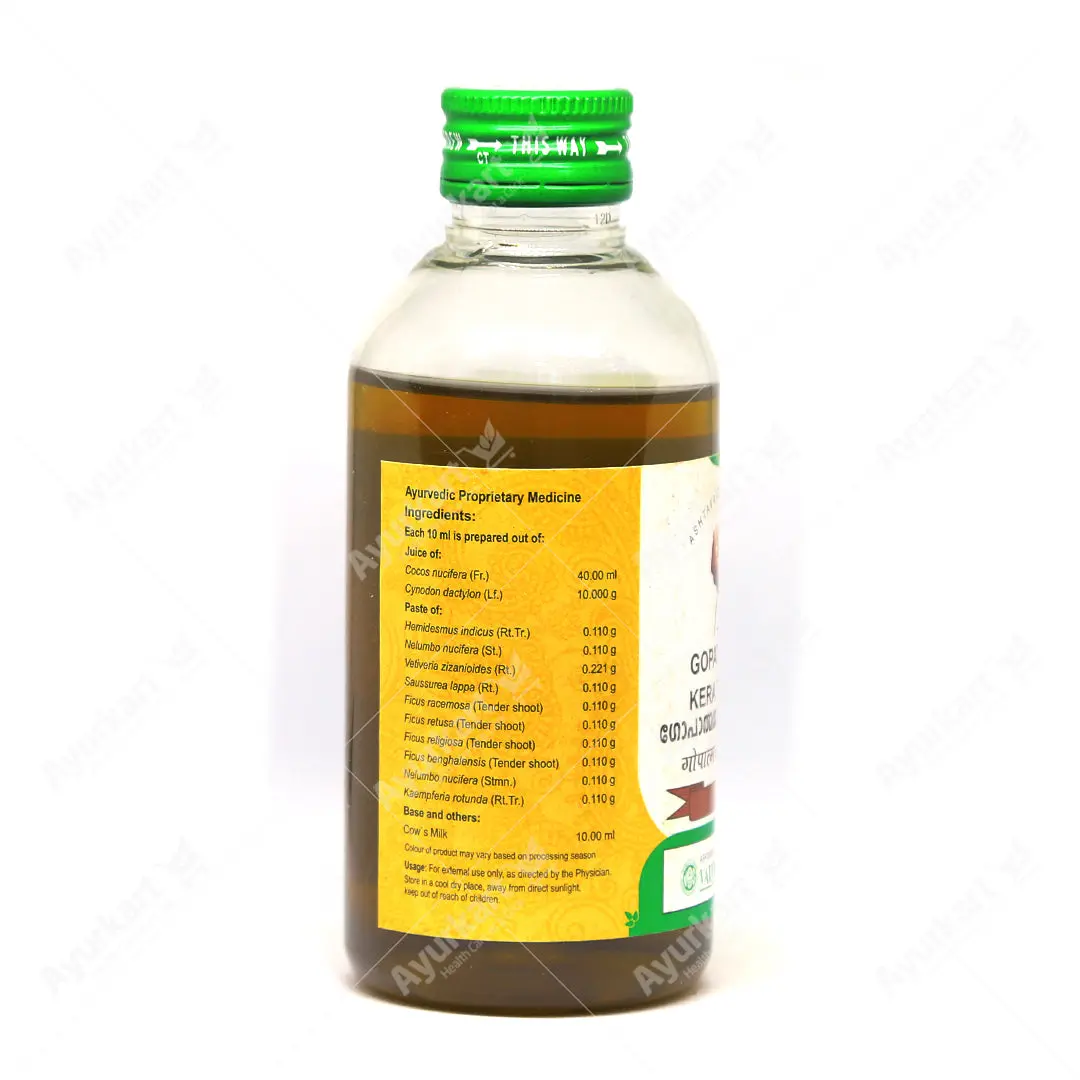 Gopatmajadi Kera Thailam - 200ML - Vaidyaratnam - Image 2