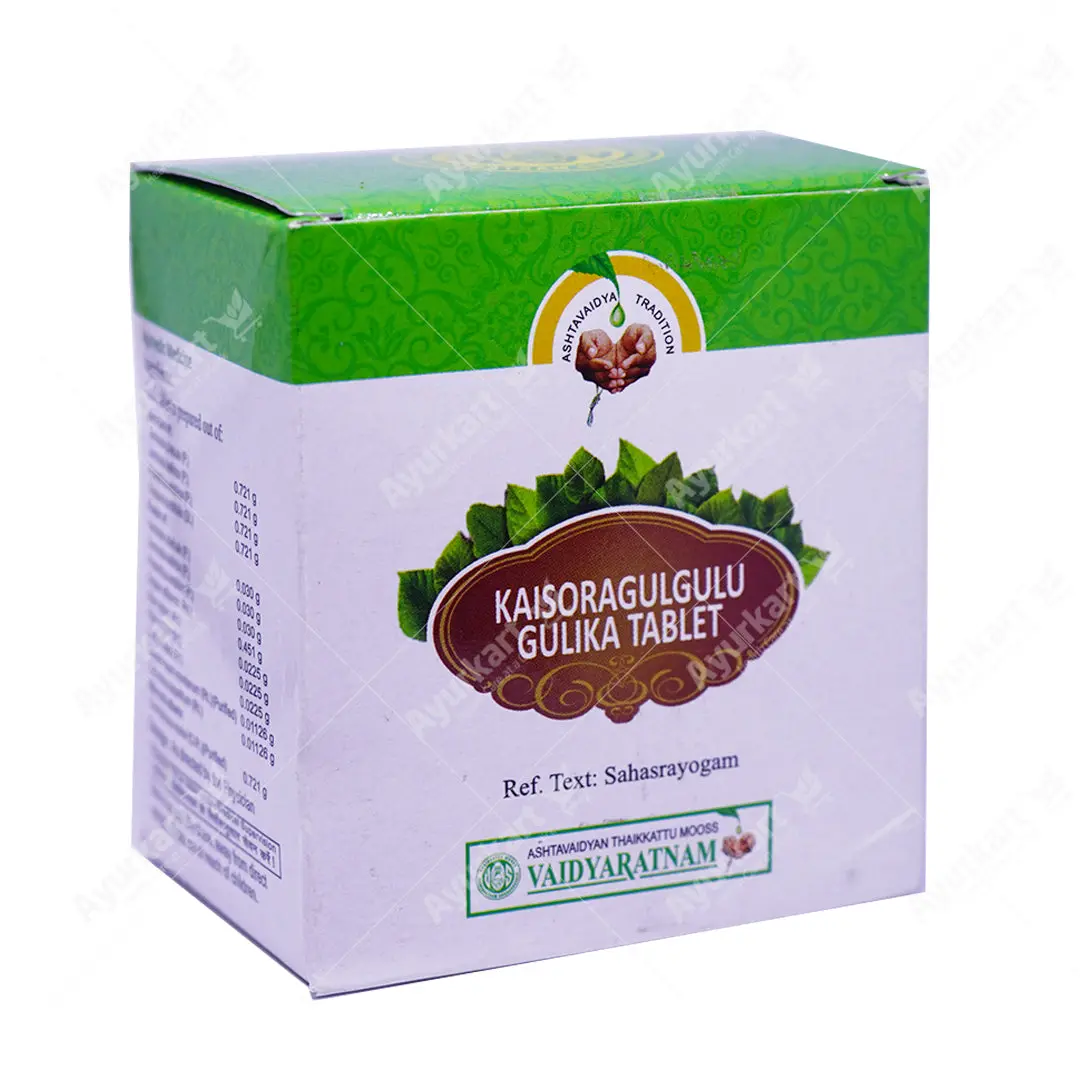 Kaisoraguggulu Gulika Tablet - 100 Nos - Vaidyaratnam