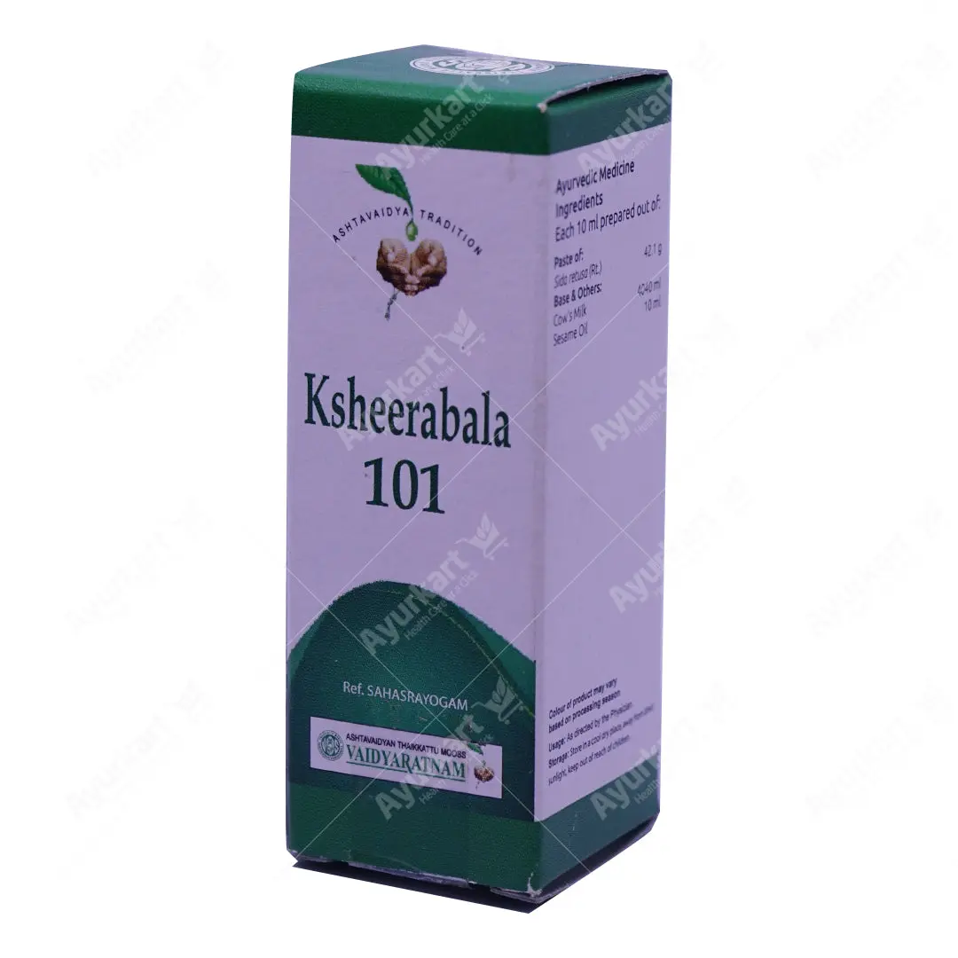 Ksheerabala 101 Aavarthi - 10ML - Vaidyaratnam - Image 2