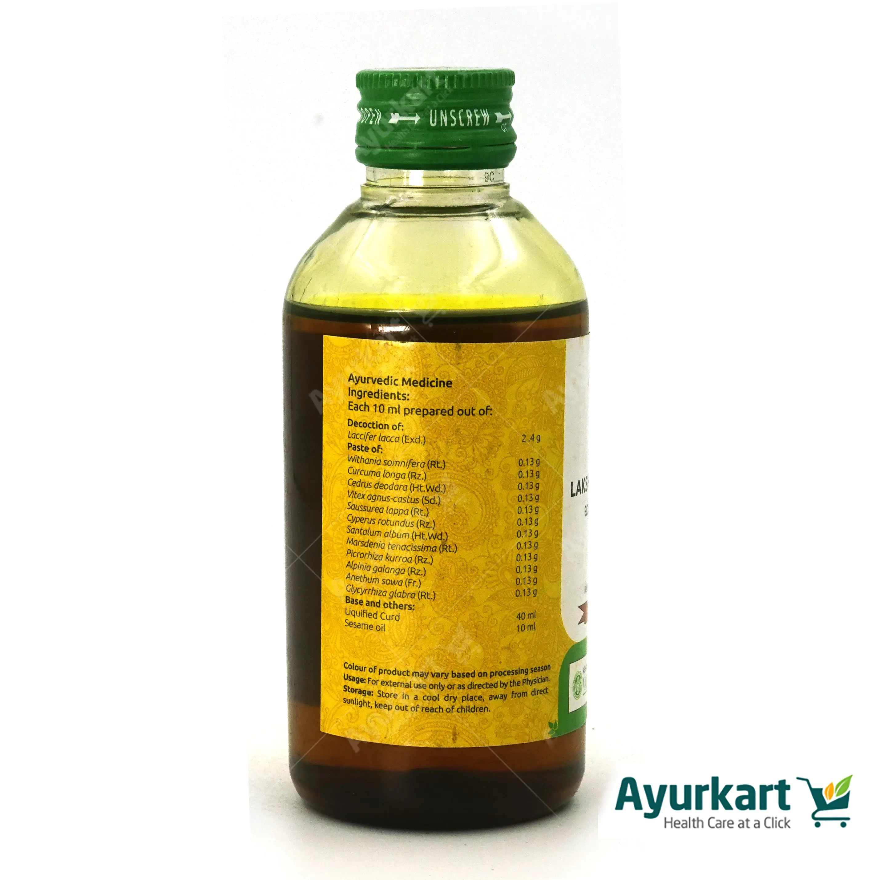 LAKSHADI THAILAM - 200ML - VAIDYARATNAM - Image 4