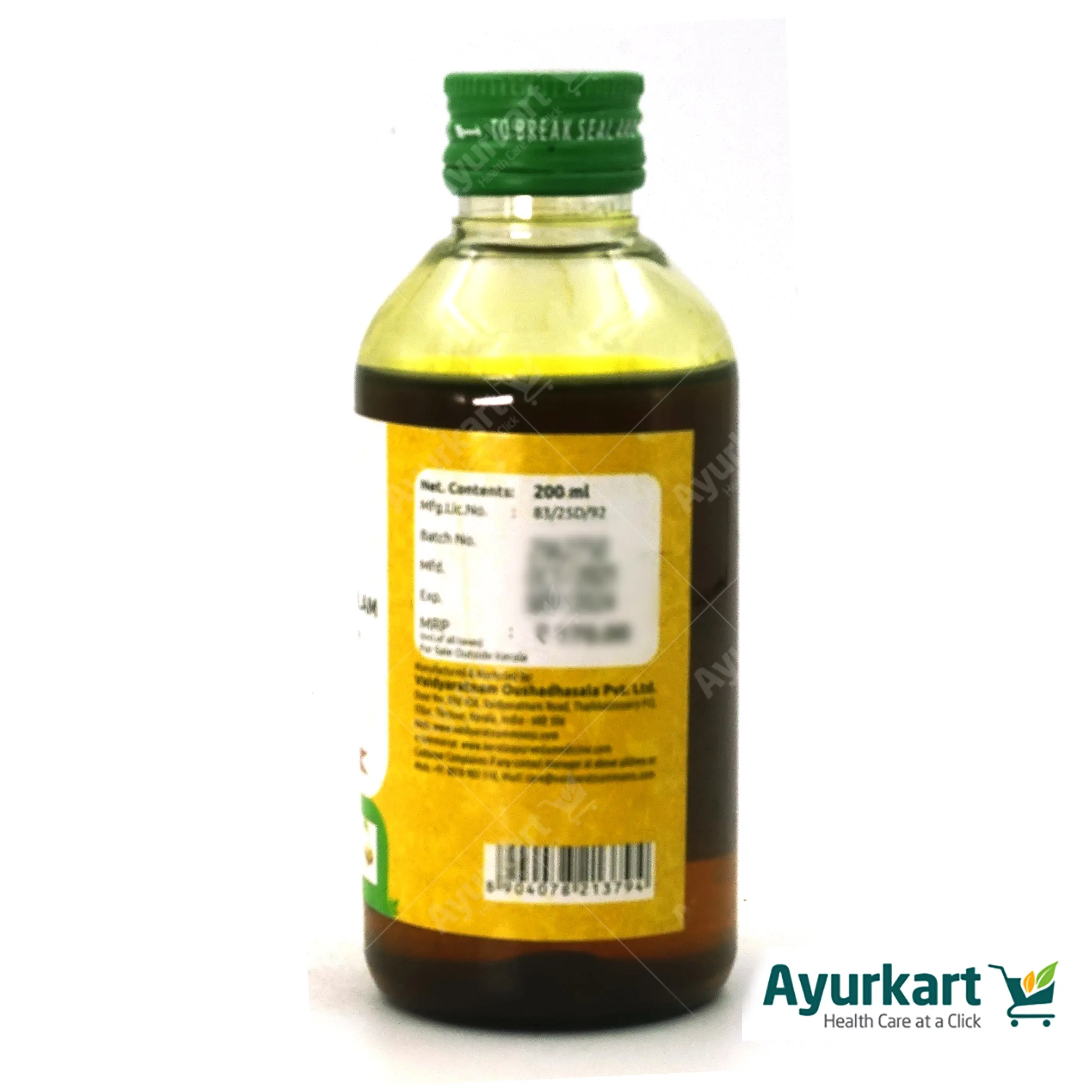 LAKSHADI THAILAM - 200ML - VAIDYARATNAM - Image 5