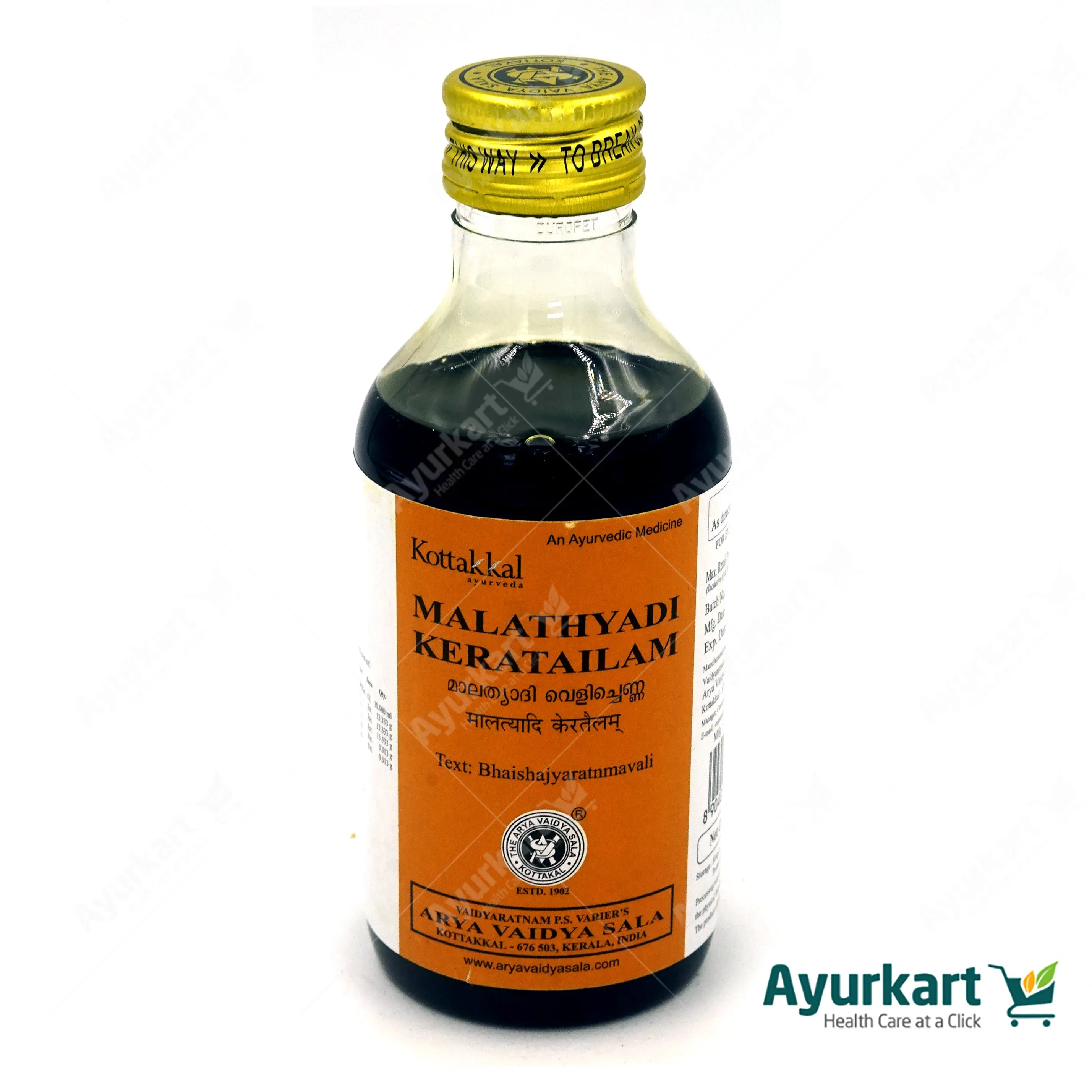 Malathyadi Kera Tailam - 200ML - Kottakkal - Image 2