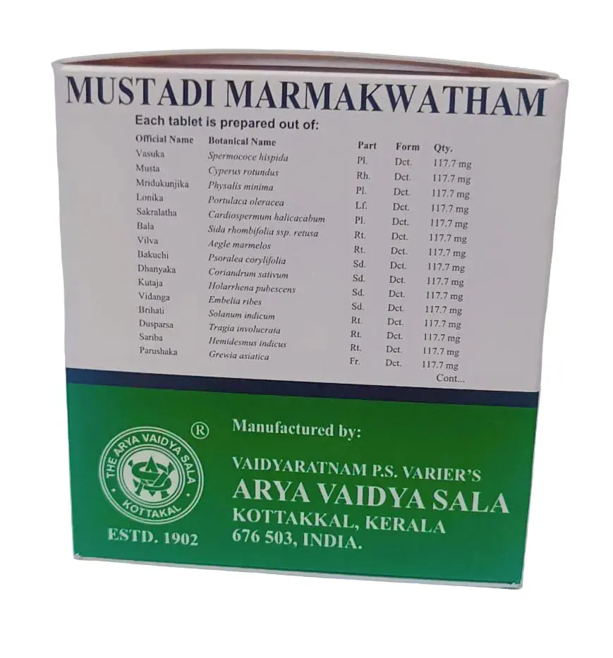 MUSTADI MARMA KWATHAM TABLET -100 Nos - KOTTAKKAL - Image 4