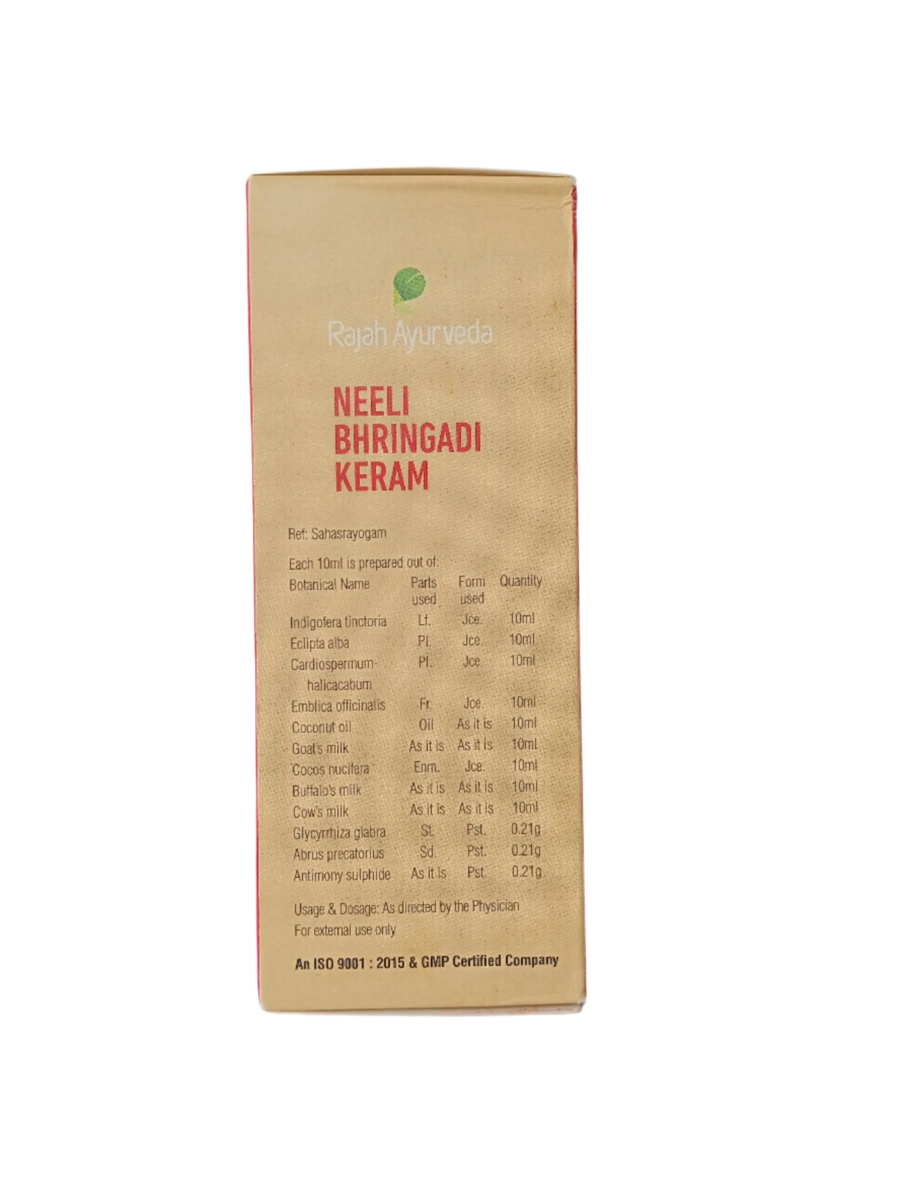 Neelibhringadi Keram - 200ML - Rajah Ayurveda - Image 4