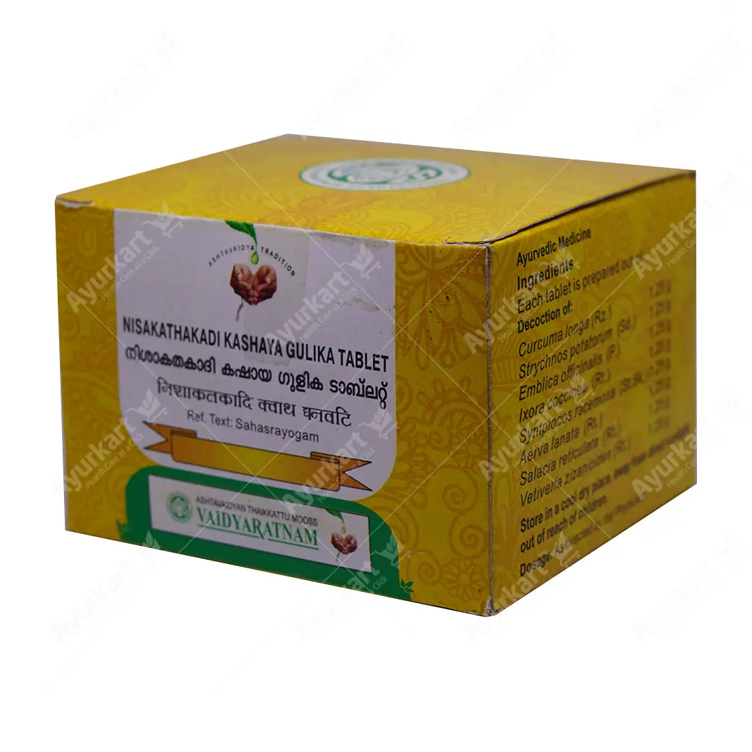 Nisakathakadi Kashaya Gulika Tablet - 100 Nos - Vaidyaratnam - Image 2