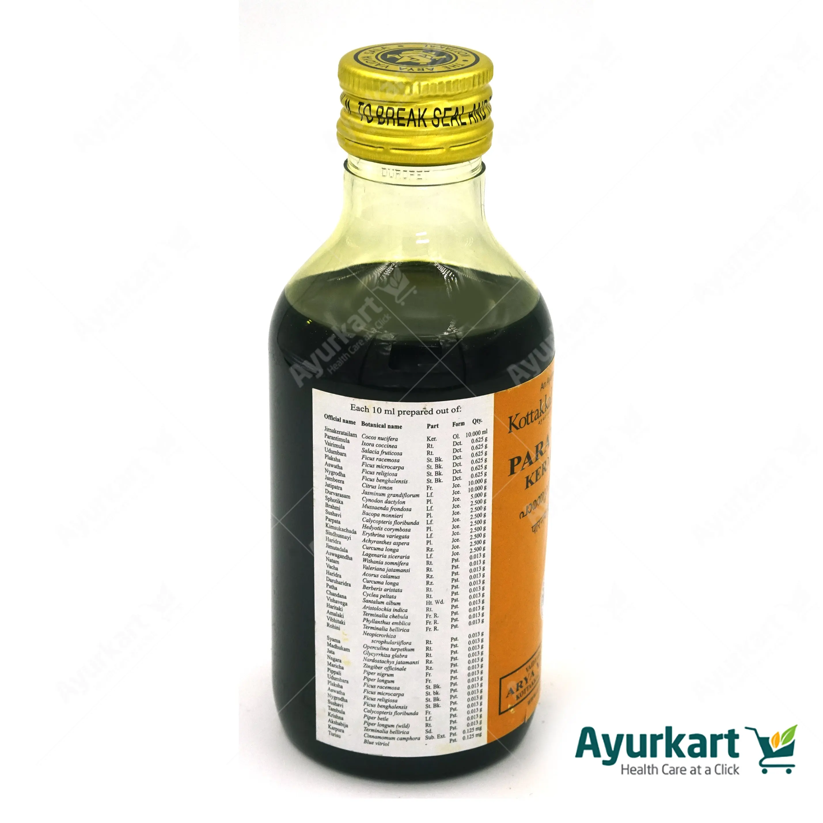 Paranthyadi Kera Tailam - 200ML- Kottakkal - Image 3