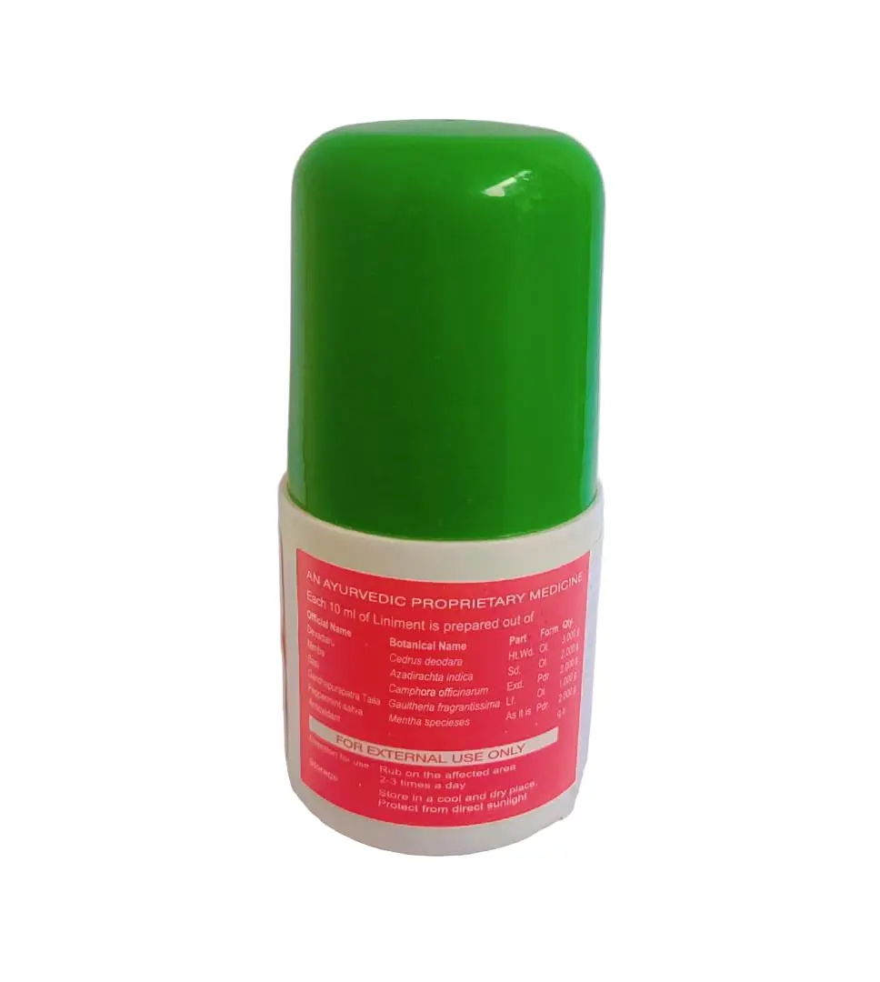 Rhukot Liniment Roll on - KOTTAKKAL ARYAVAIDYASALA - 10ml - Image 2