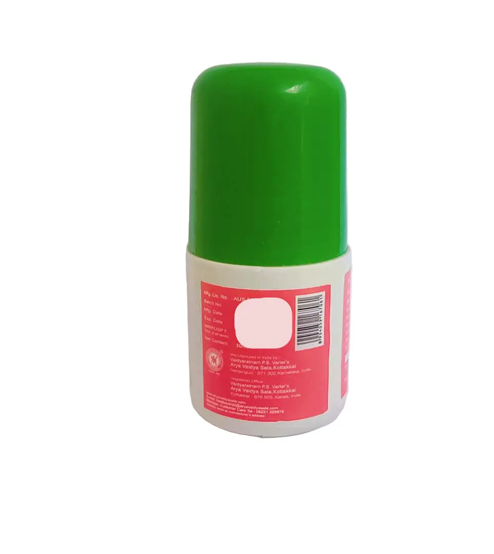 Rhukot Liniment Roll on - KOTTAKKAL ARYAVAIDYASALA - 10ml - Image 3