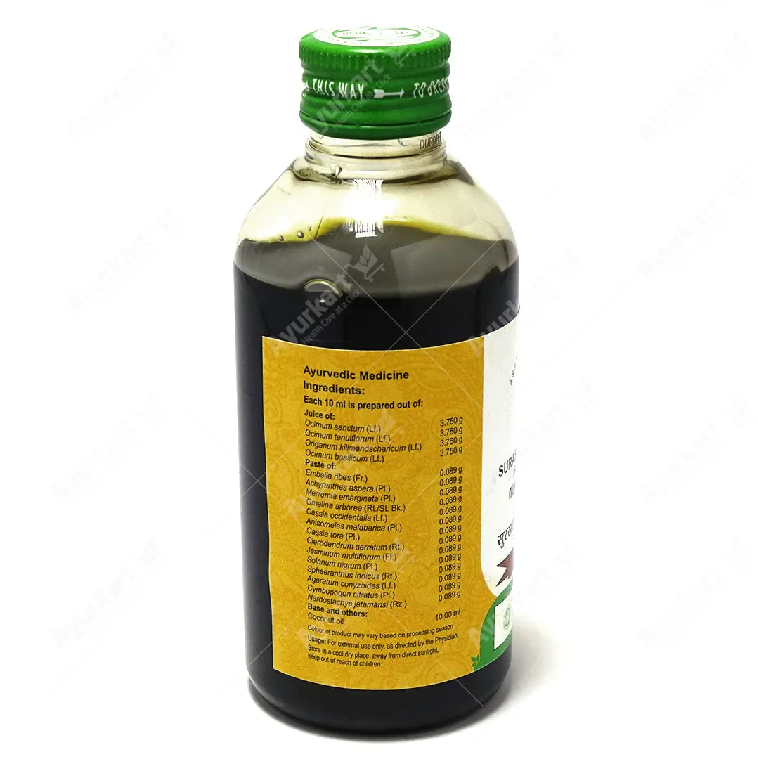 Surasadi Kera Thailam - 200ML - Vaidyaratnam - Image 2