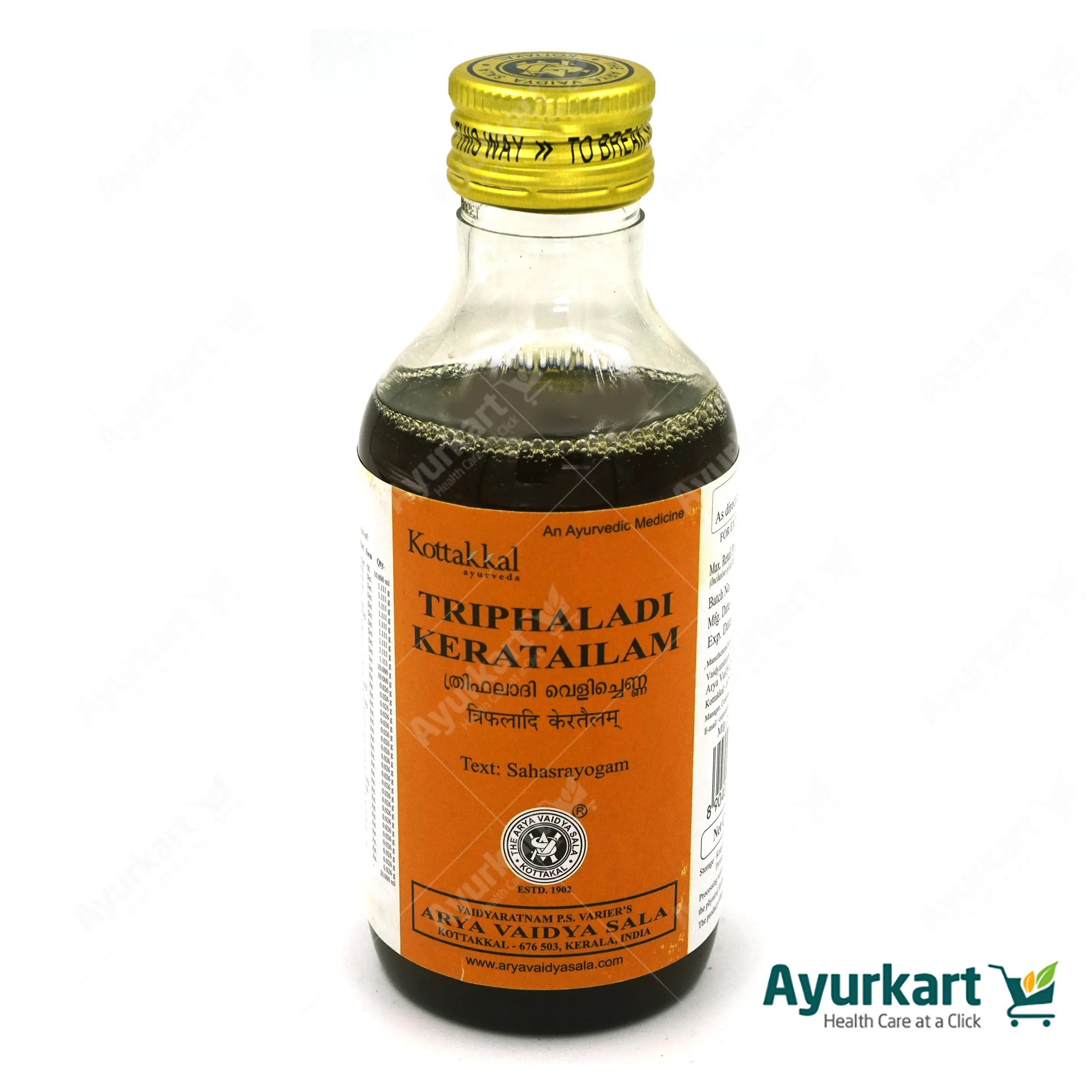Triphaladi Kera Tailam - Kottakkal - 200ML - Image 2