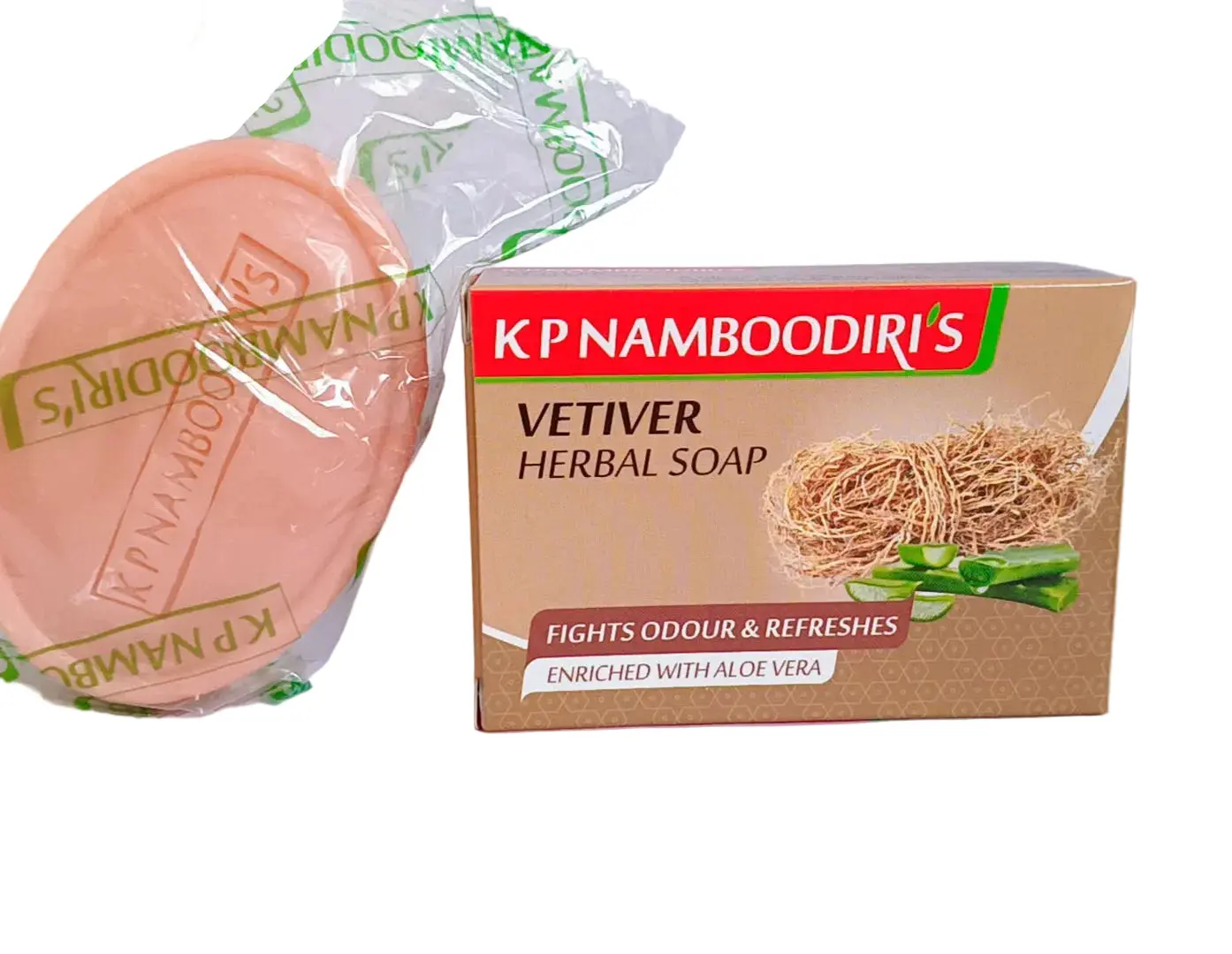 Vetiver Herbal Soap - KP Namboodiri's  (4 x 75 g) - Image 2
