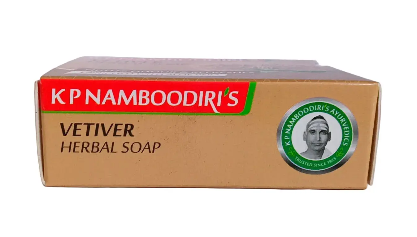 Vetiver Herbal Soap - KP Namboodiri's  (4 x 75 g) - Image 4